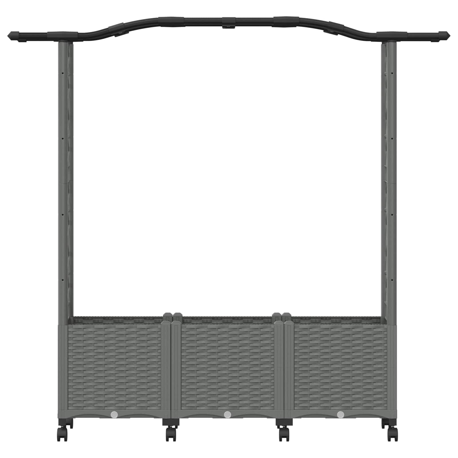Povišeni krevet s mrežom i krovom Svjetlosiva 164 x 40 x 144 cm