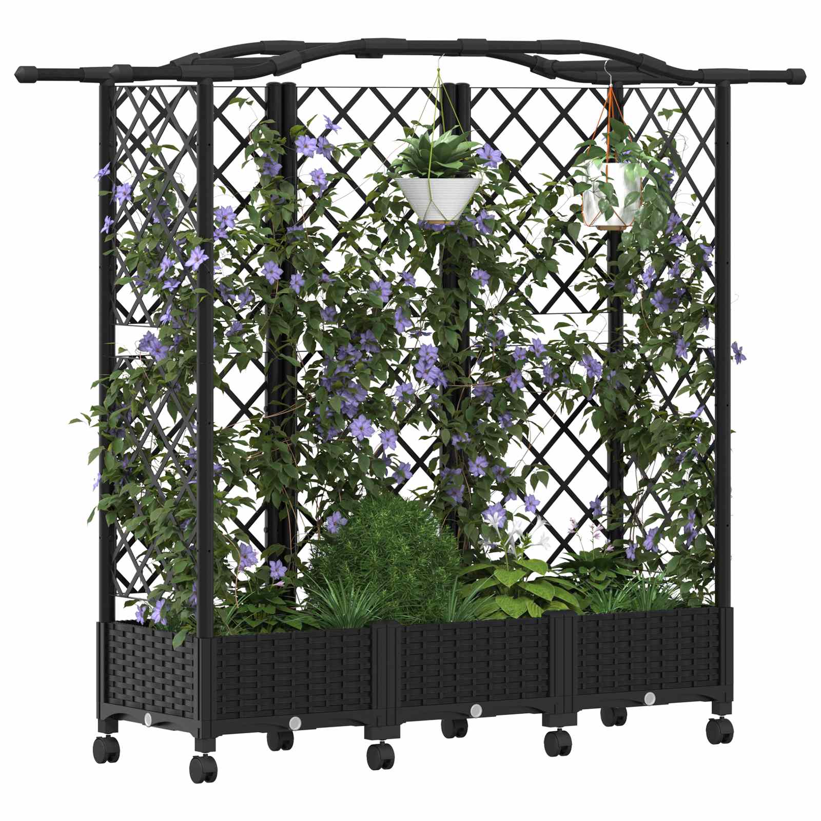 Povišeni krevet s mrežom i krovom Crna 163 x 40 x 129 cm PP