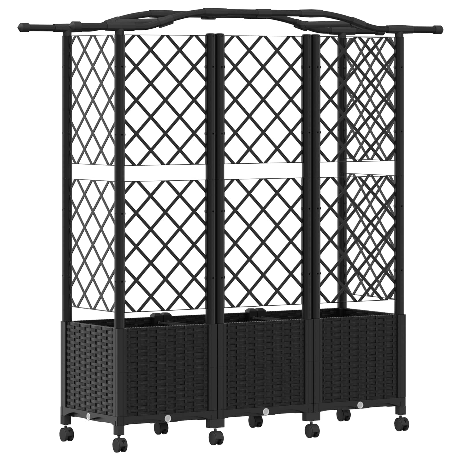 Povišeni krevet s mrežom i krovom Crna 163 x 40 x 144 cm PP