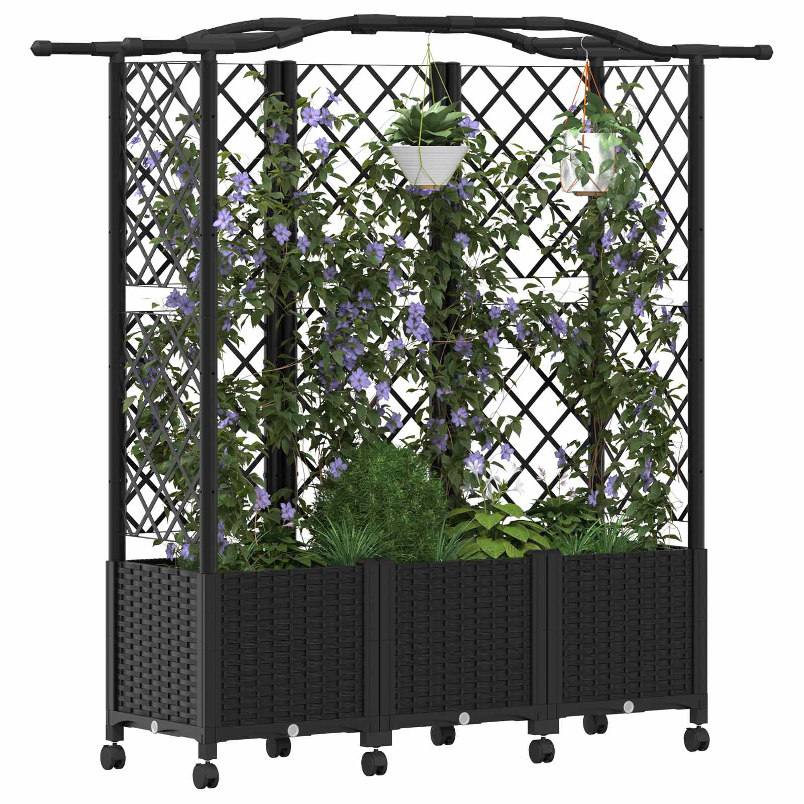 Povišeni krevet s mrežom i krovom Crna 163 x 40 x 144 cm PP