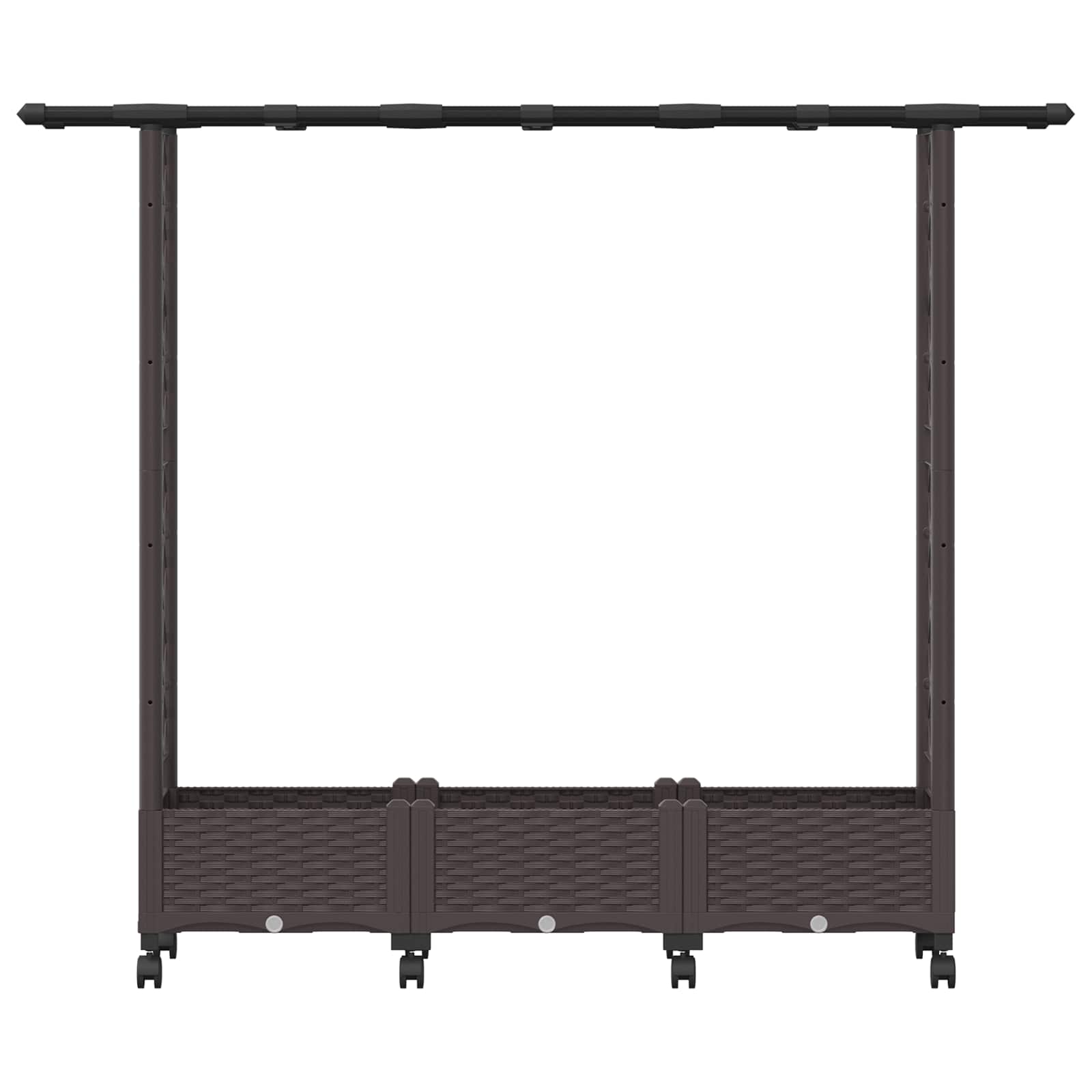 Povišeni krevet s mrežom i krovom Smeđa 164 x 40 x 127 cm PP