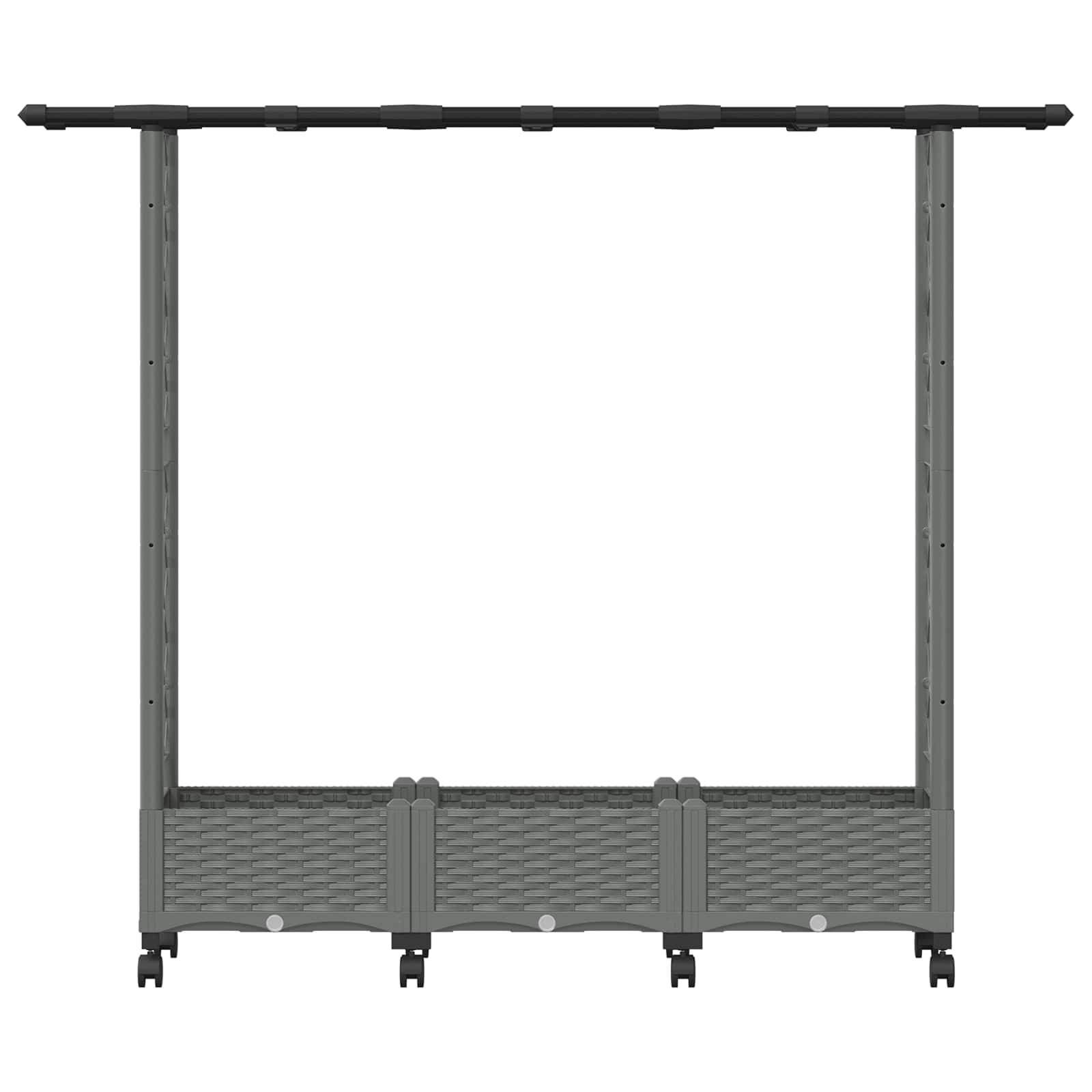 Povišeni krevet s mrežom i krovom Svjetlosiva 164 x 40 x 127 cm
