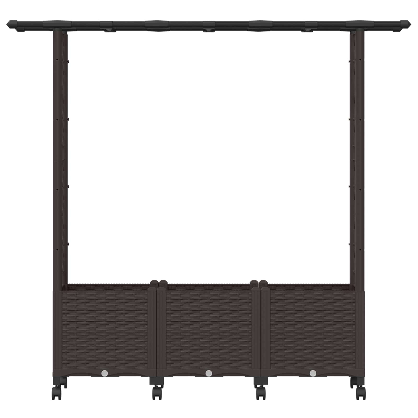 Povišeni krevet s mrežom i krovom Smeđa 162,5 x 40 x 142 cm PP