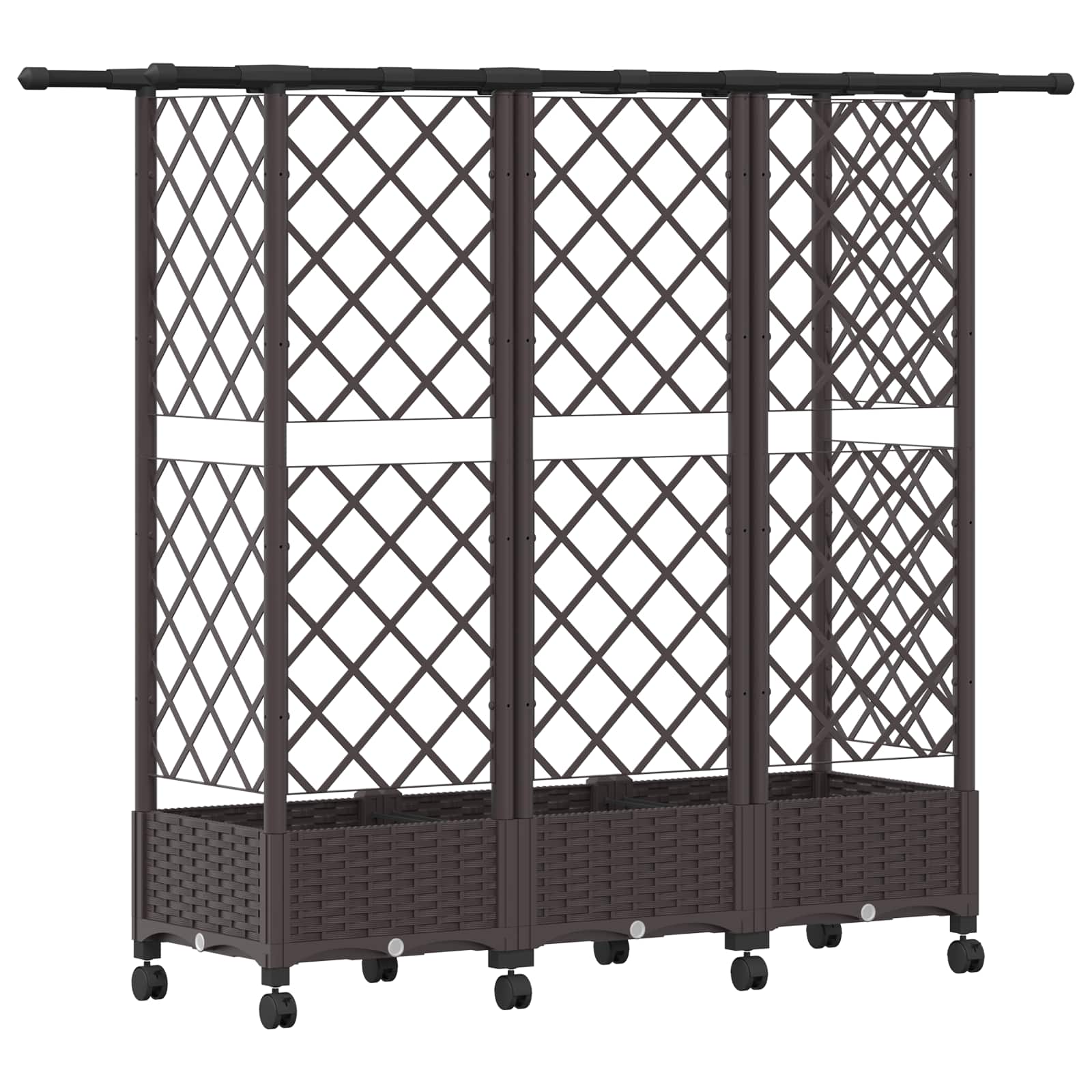 Povišeni krevet s mrežom i krovom Smeđa 164 x 40 x 127 cm PP