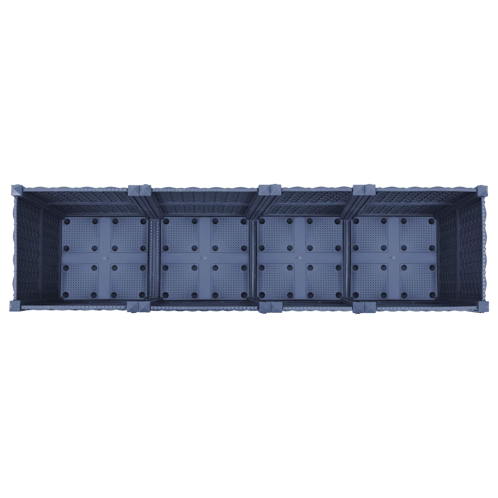 Vrtni saksija s kotačima Plavo Sivo 160 x 40 x 48 cm PP