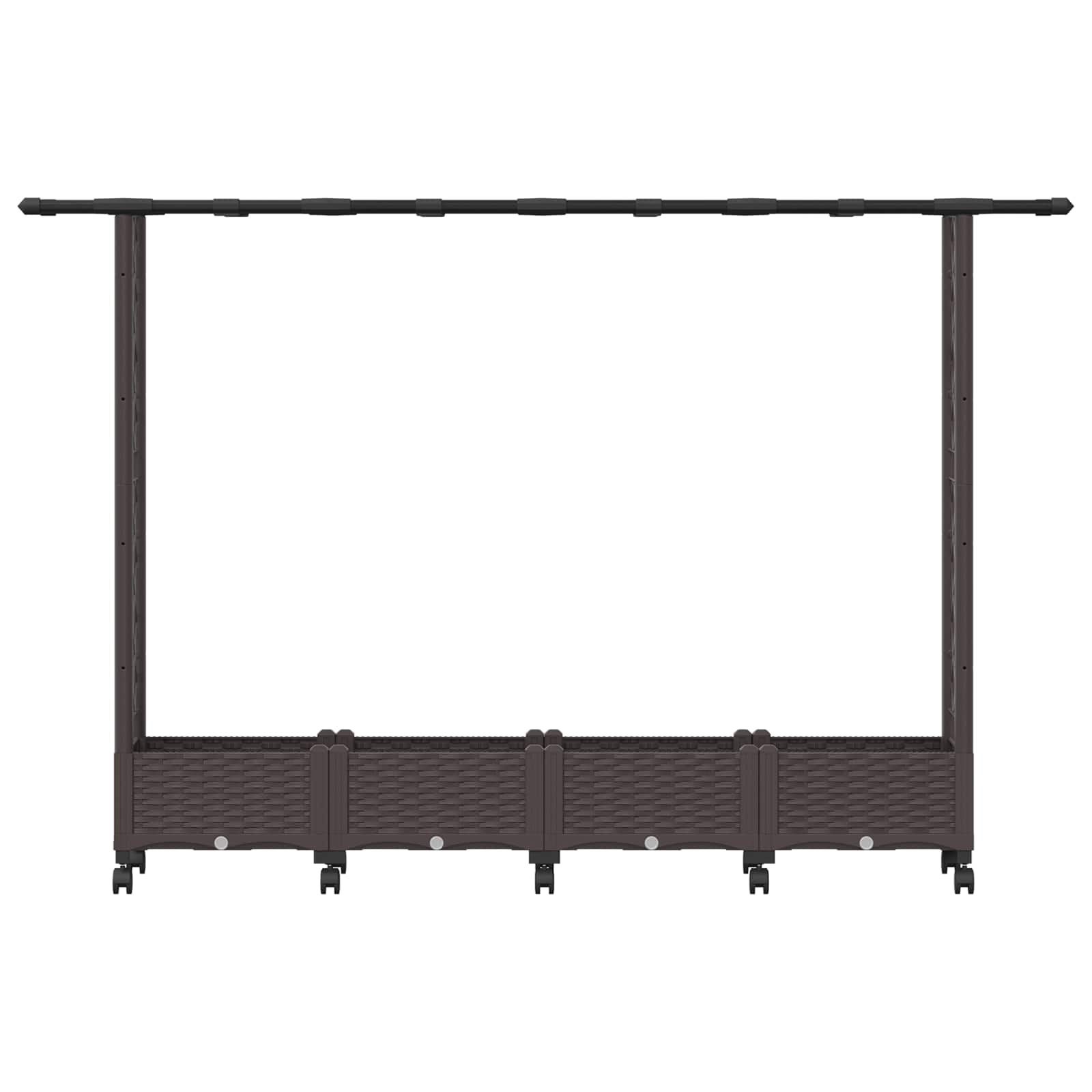 Povišeni krevet s mrežom i krovom Smeđa 203 x 40 x 127 cm PP