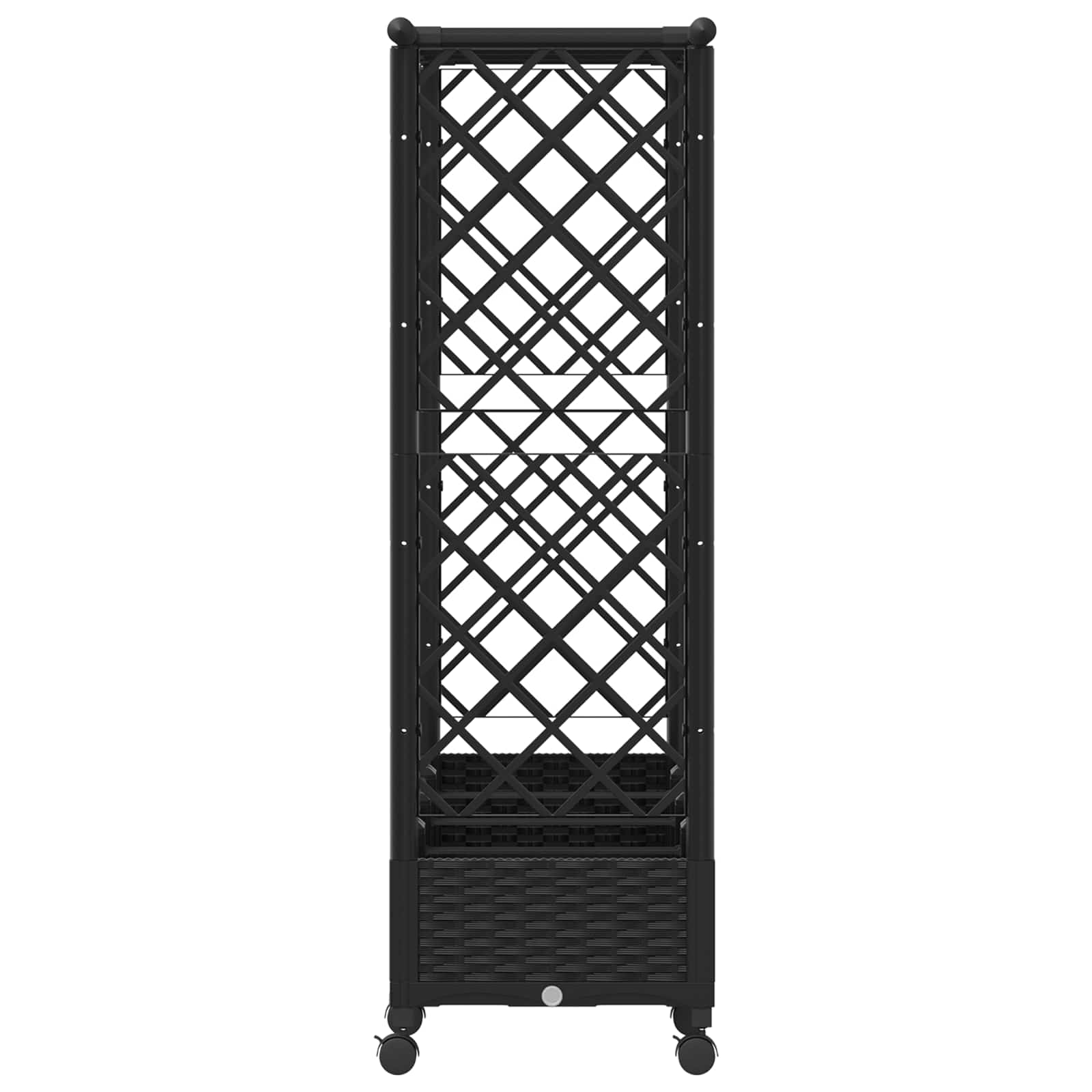 Povišeni krevet s mrežom i krovom Crna 203 x 40 x 127 cm PP