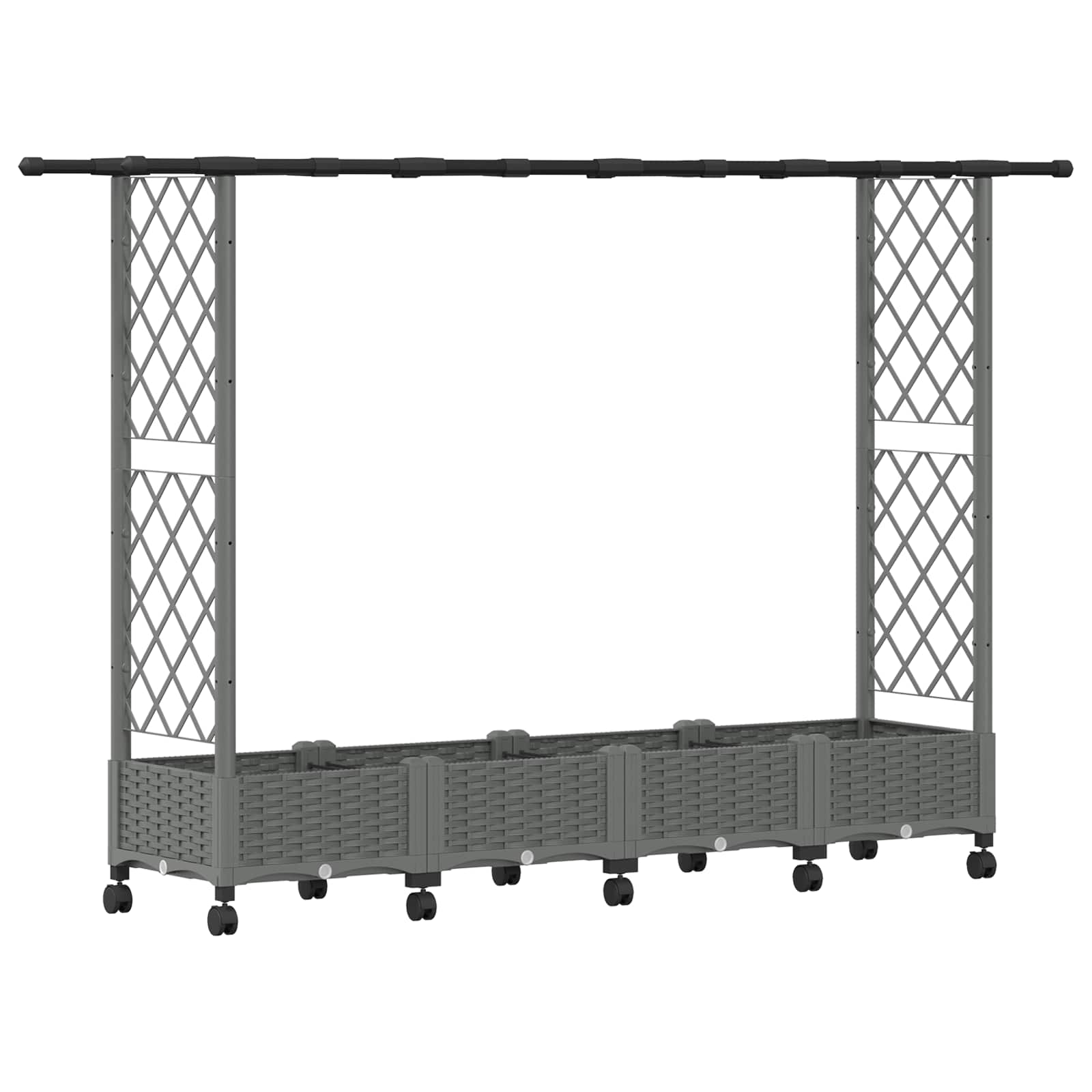 Povišeni krevet s mrežom i krovom Svjetlosiva 203 x 40 x 127 cm