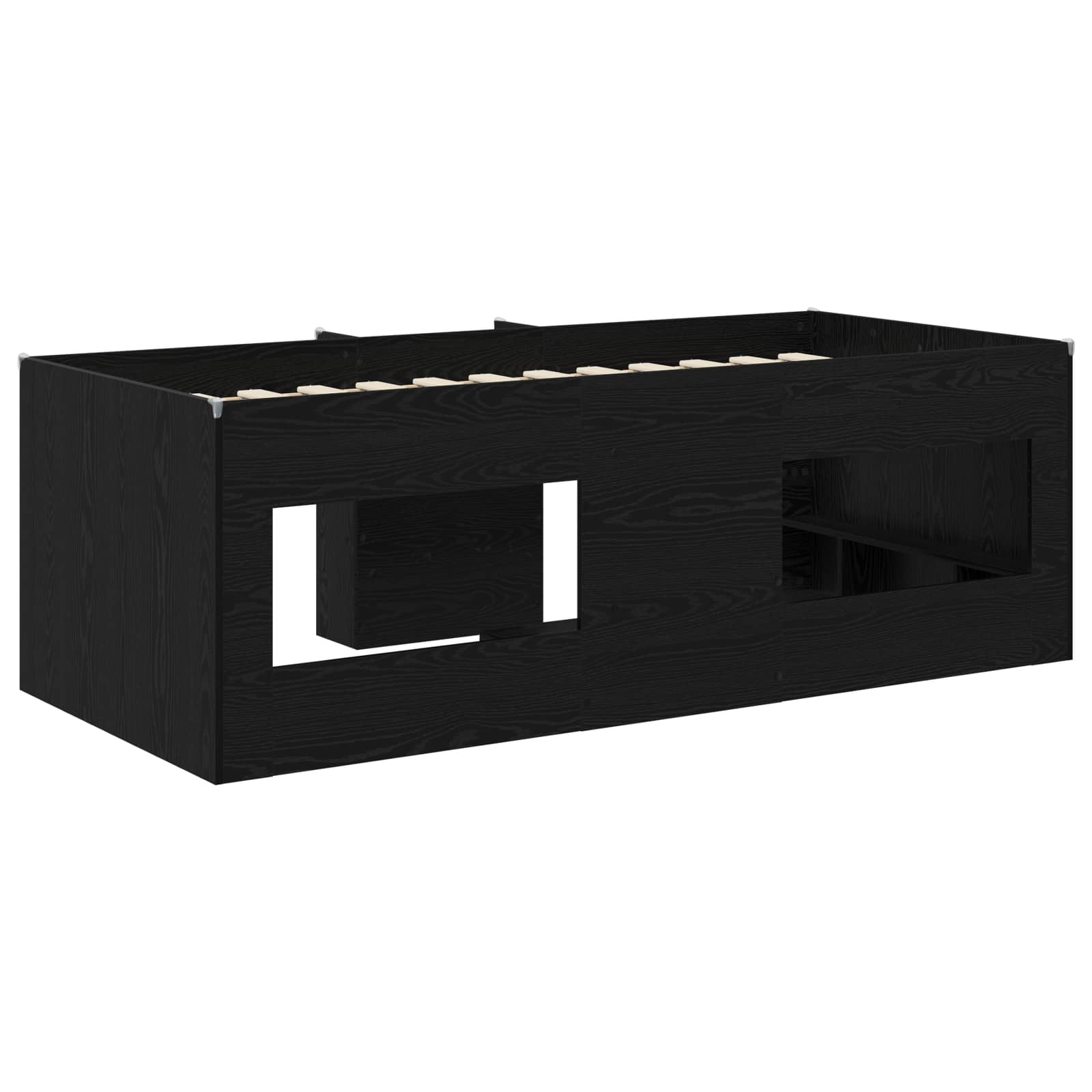 Kreveta za visoko spavanje djece 2 pcs Crni hrast 98.5 x 200 cm