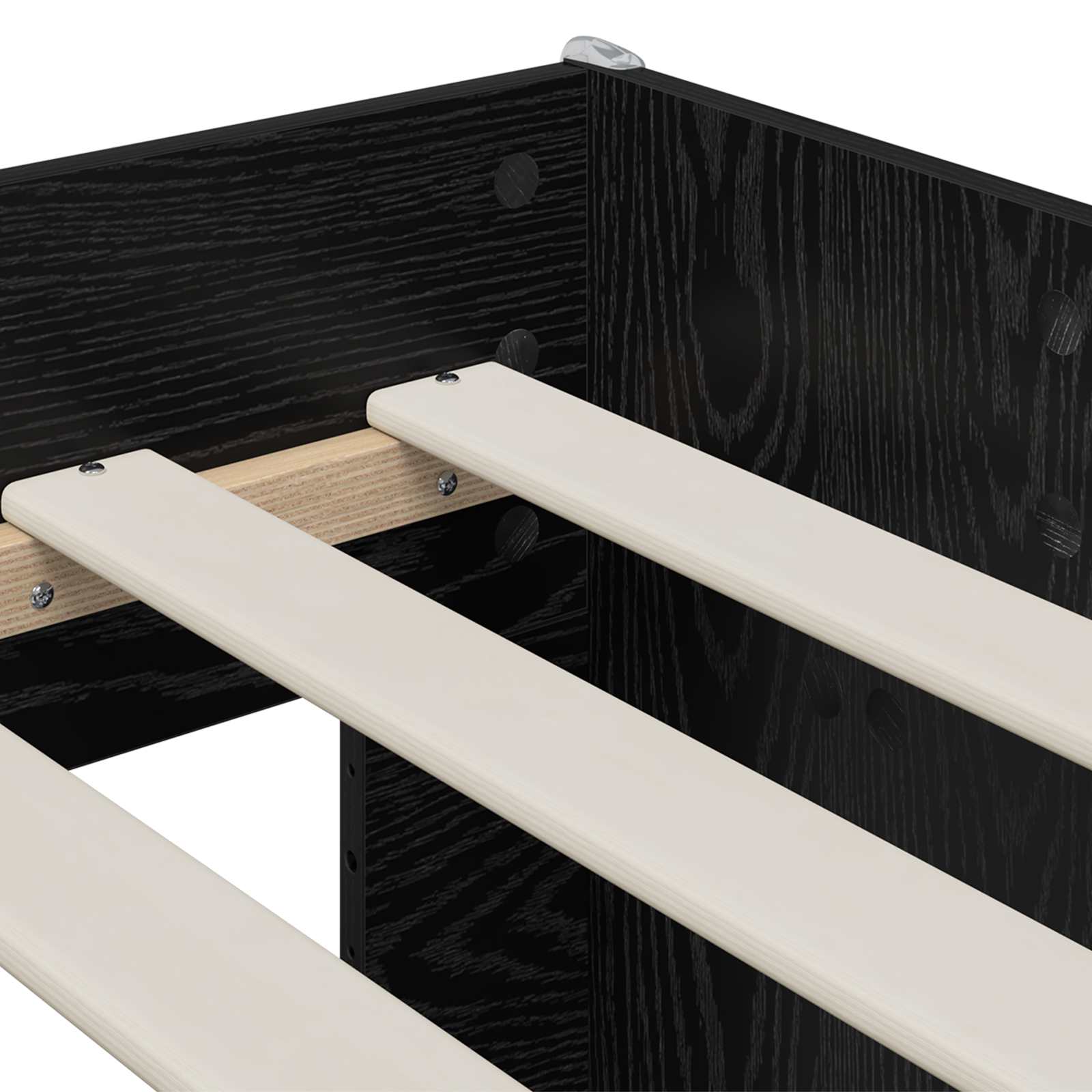Kreveta za visoko spavanje djece 2 pcs Crni hrast 90 x 190 cm