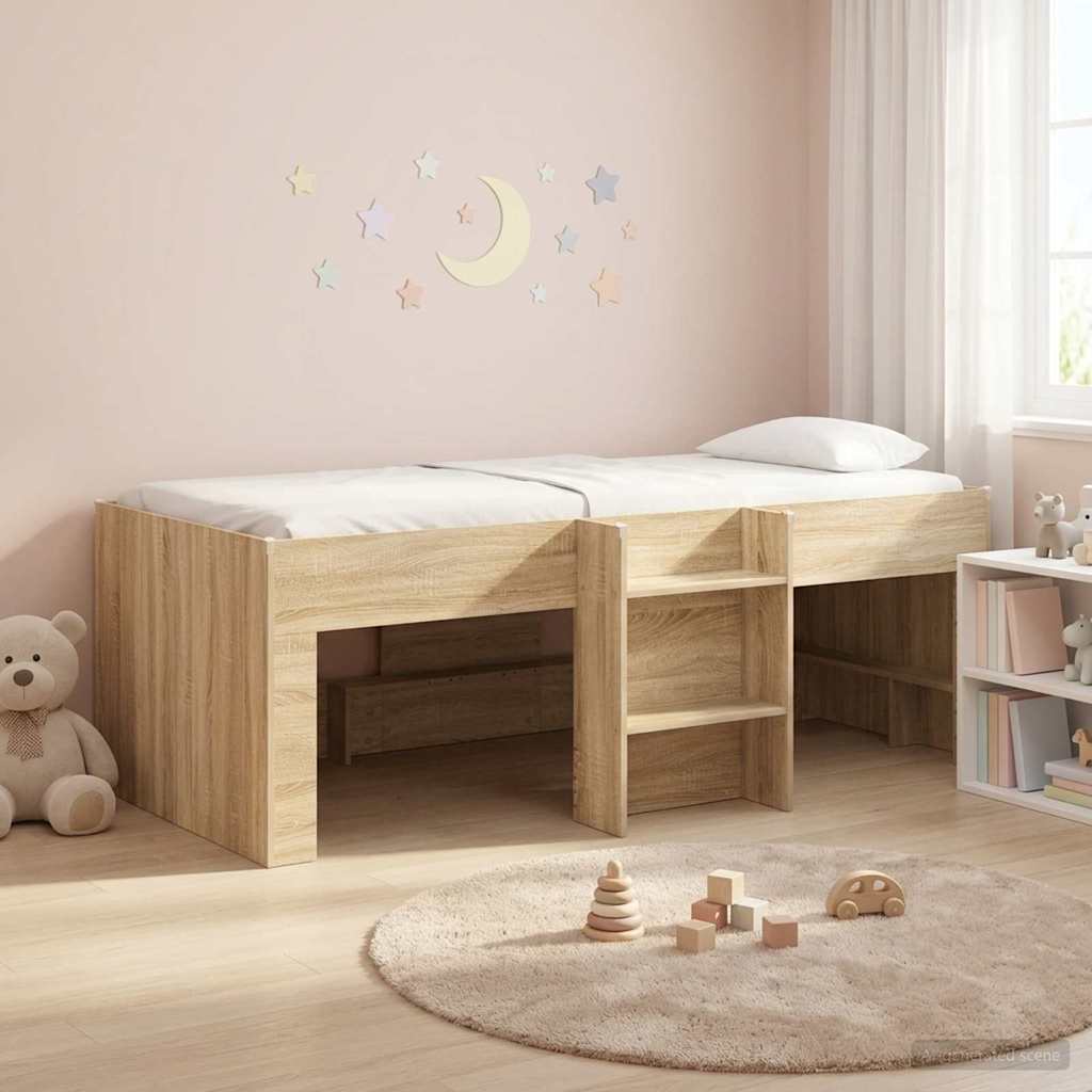 Kreveta za visoko spavanje djece 2 pcs Sonoma Konstruirano drvo