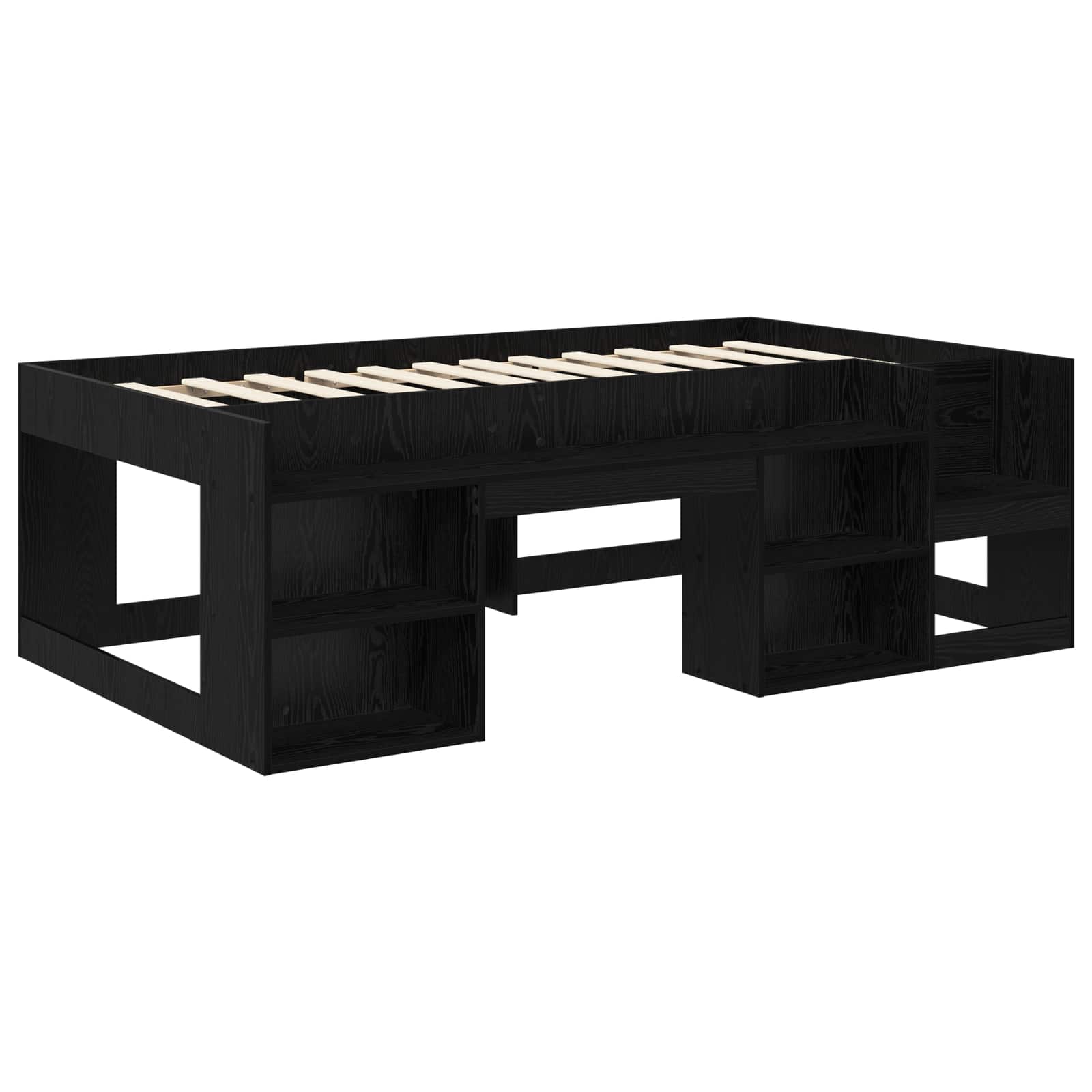 Krevet za djecu s ladicama Crni hrast 75 x 190 cm