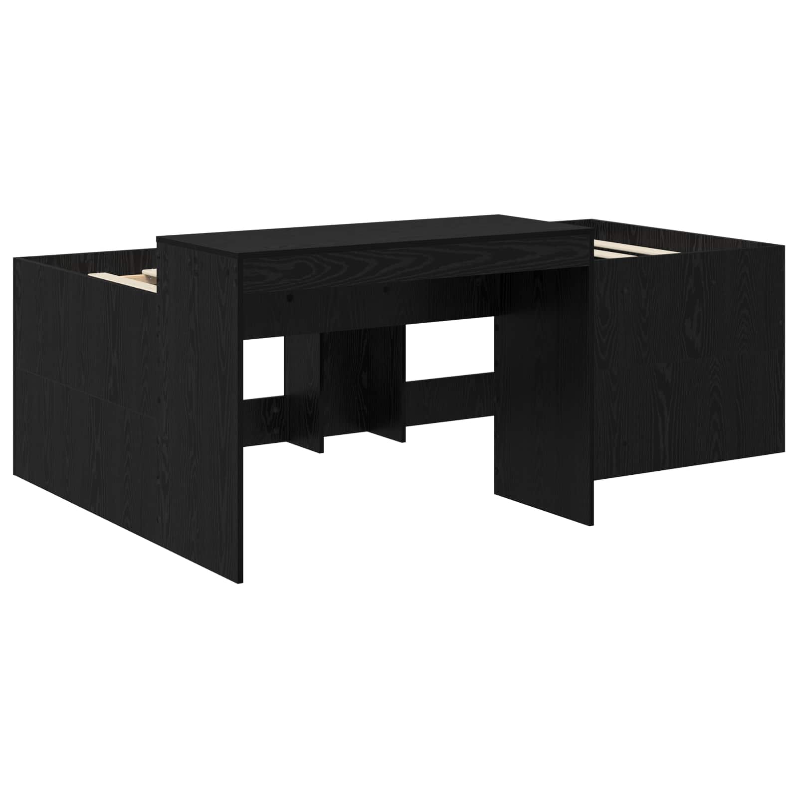 Krevet za djecu s visokim okvirom i stolom Crna 98.5 x 200 cm