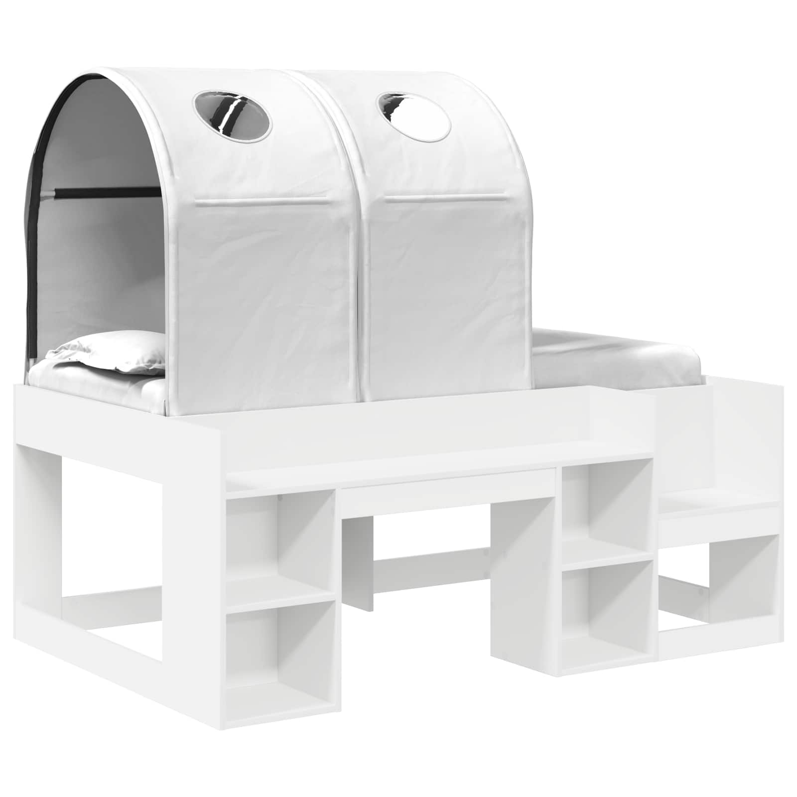 Krevet s Tunnels 4 pcs Bijela Konstruirano drvo