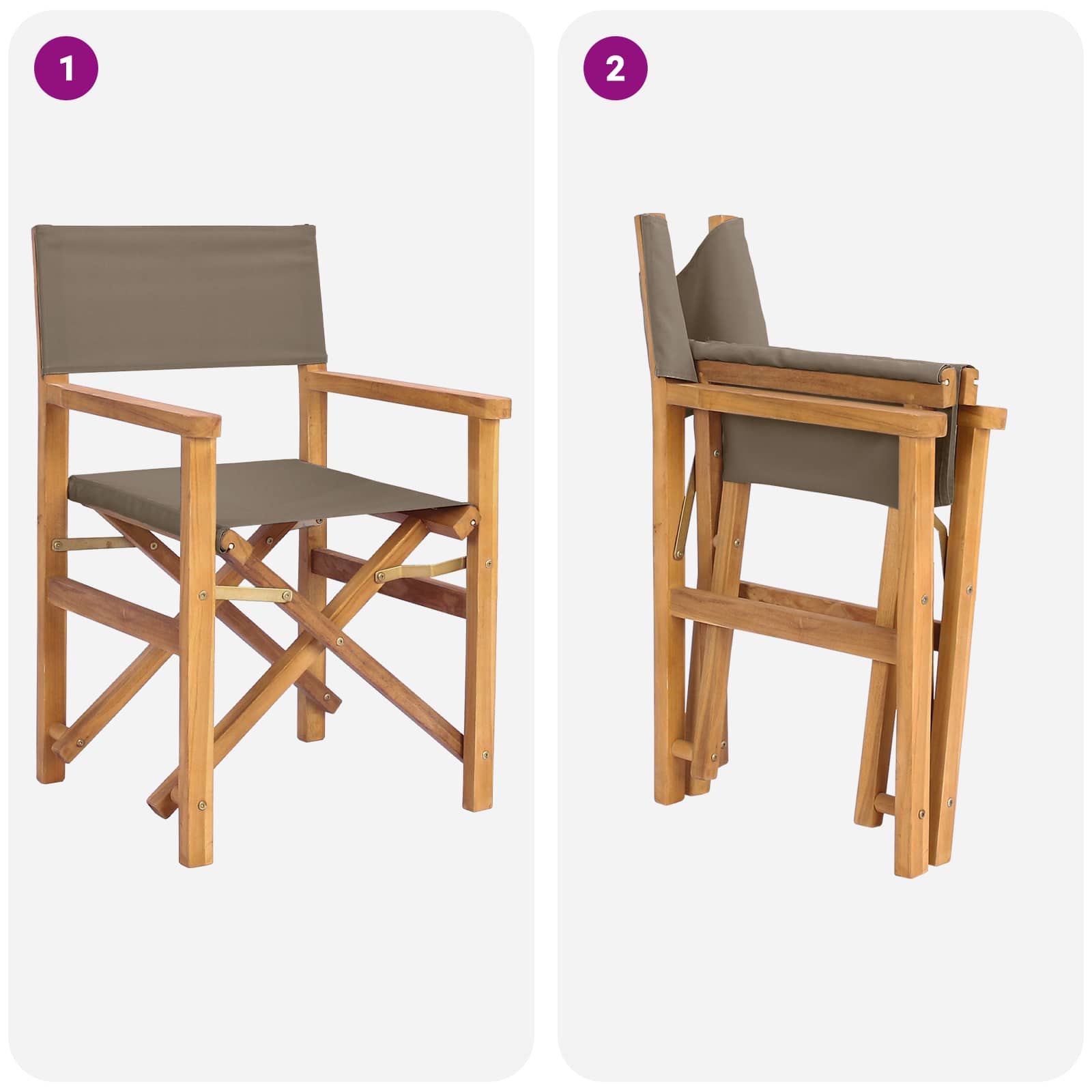 Stolac za blagovanje 56 x 54 x 87 cm 100% poliester čvrsti teak