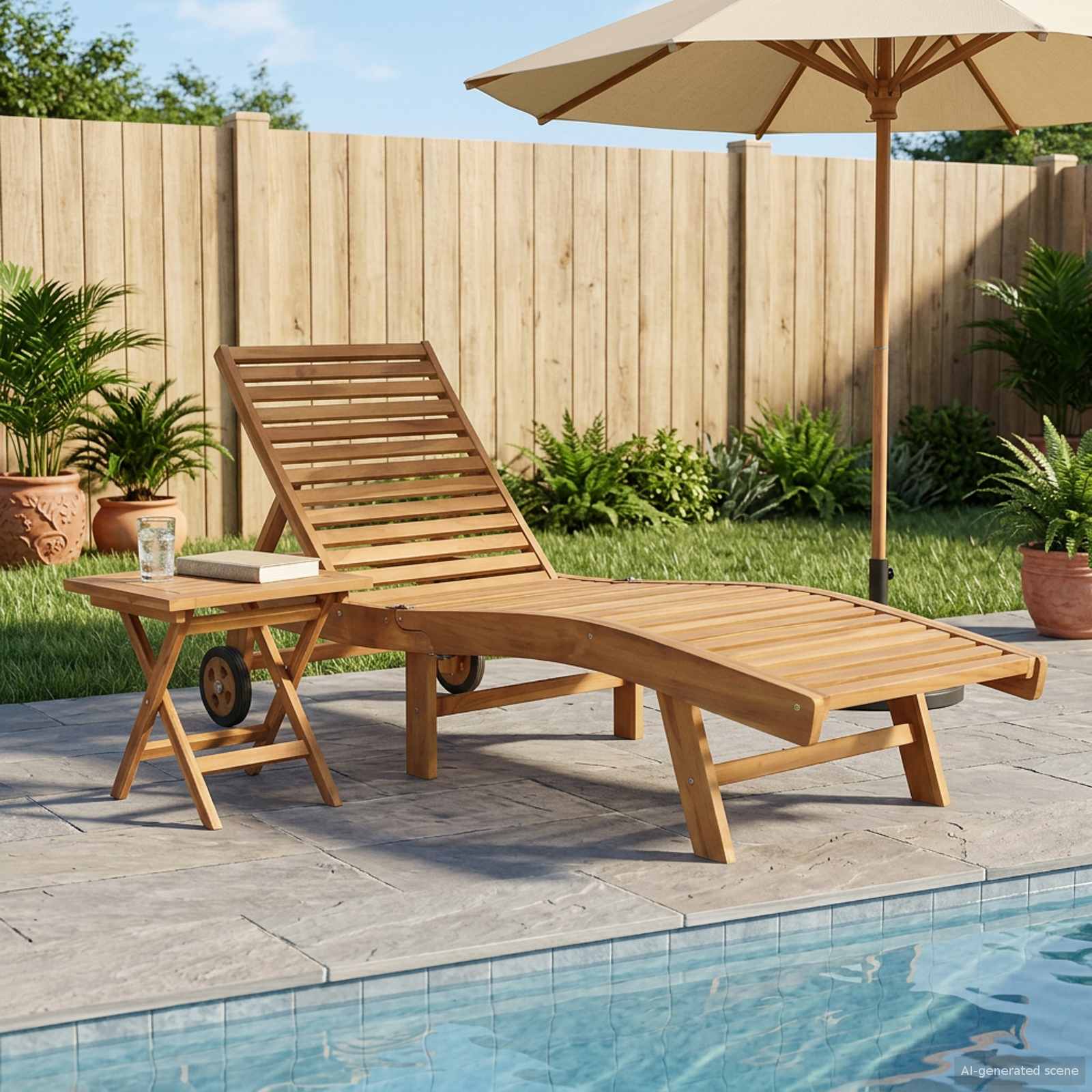 Ležaljka 2 pcs Smeđa Čvrsto teak drvo