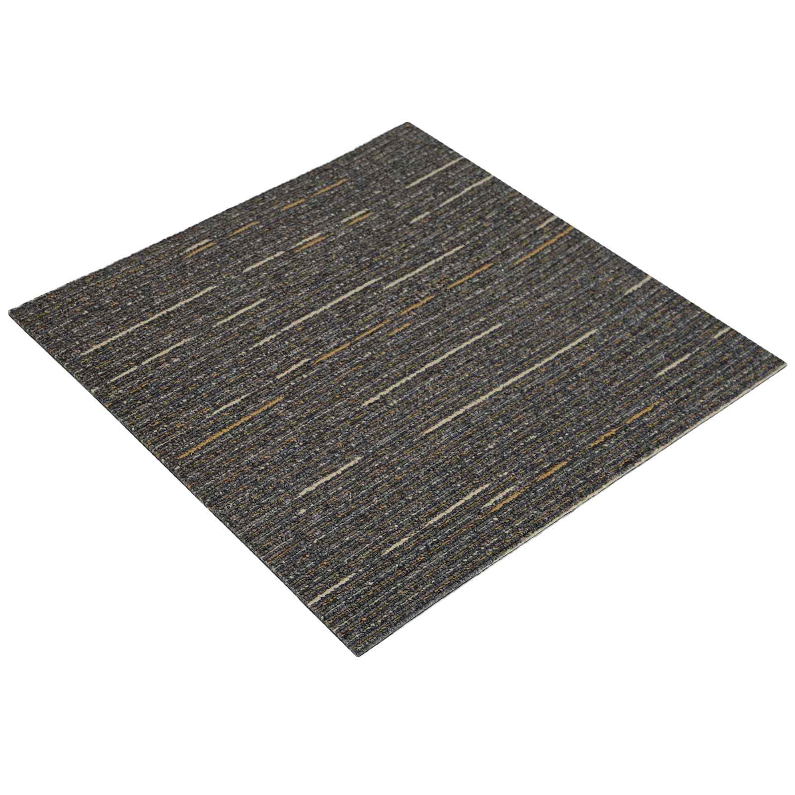 Tepih pločica Prugasta svijetlosmeđa 50 x 50 cm 36 pcs