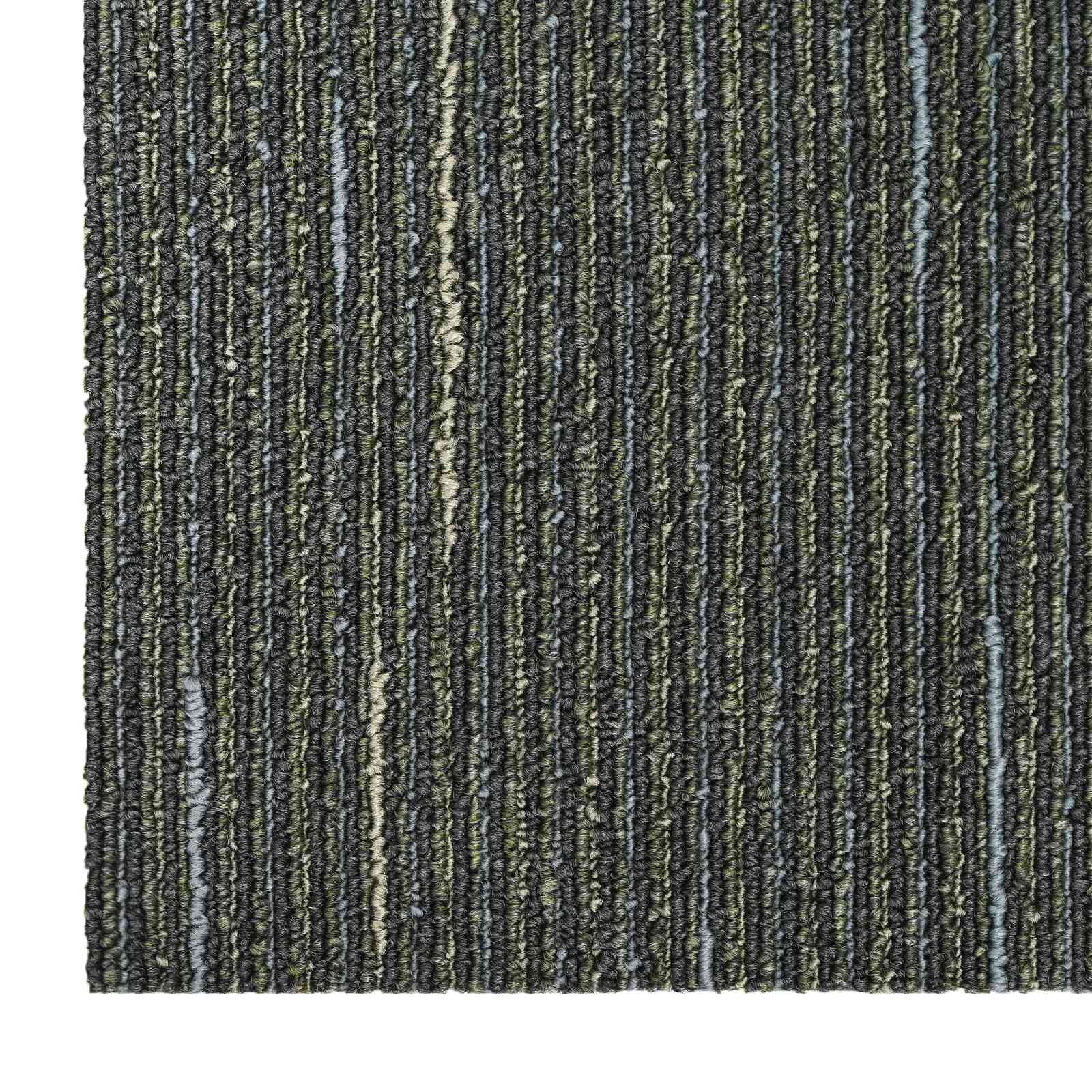 Tepih pločica Prugasta svijetlo zelena 50 x 50 cm 4 pcs