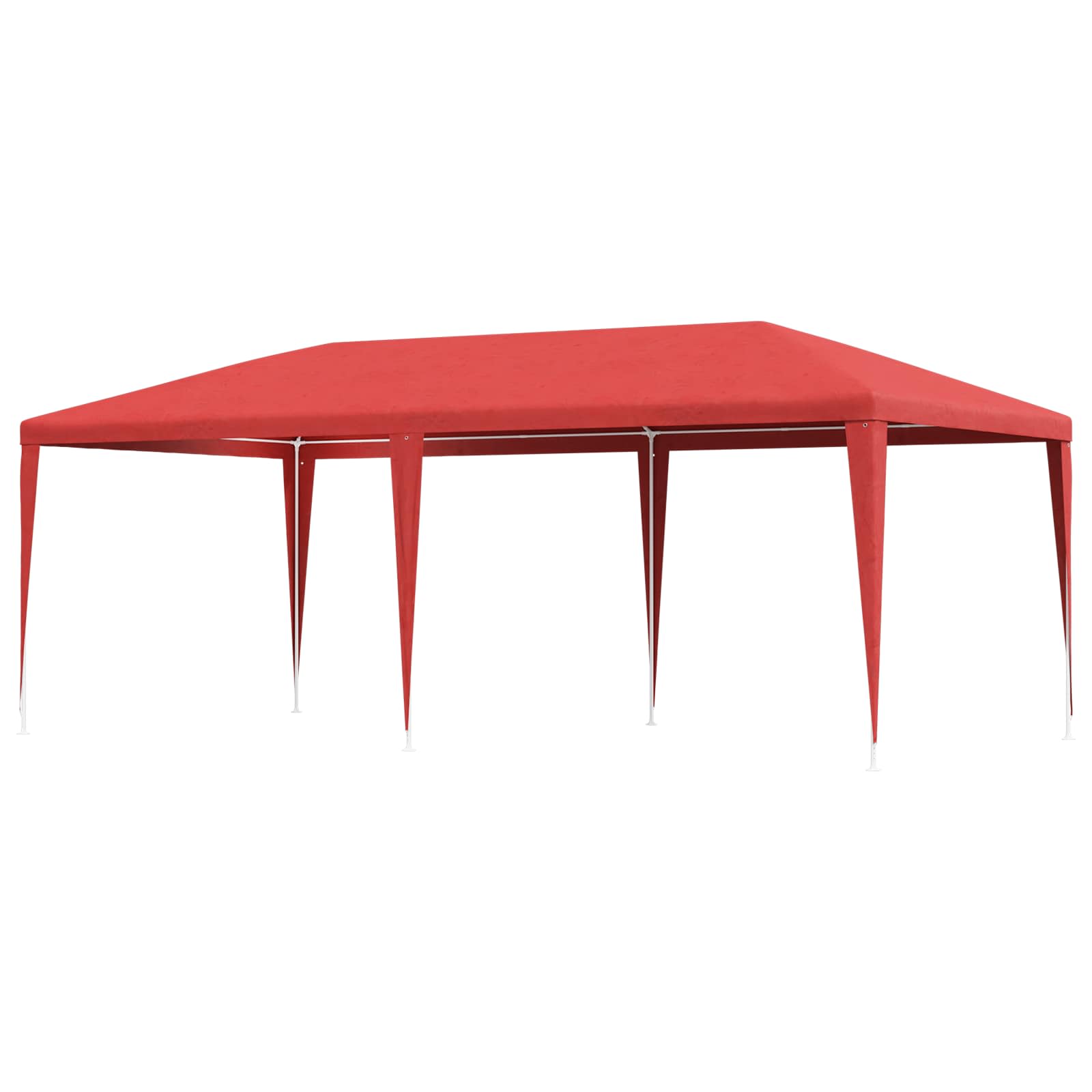 Šator za zabave Crvena 600 x 300 x 255 cm PE i čelik
