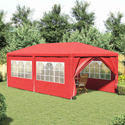 Šator za zabave 600 x 300 x 255 cm Crvena PE i čelik