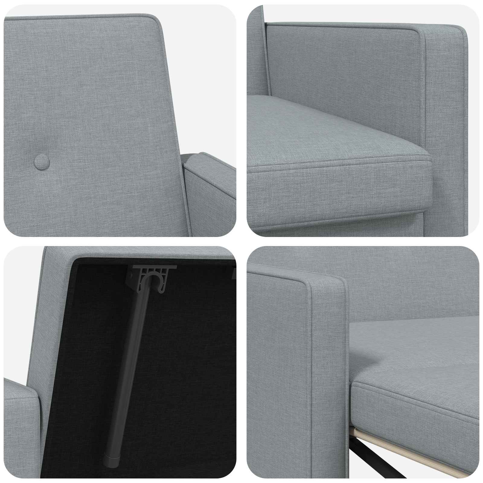Krevet-sofa na razvlačenje Svijetlo zelena Tkanina