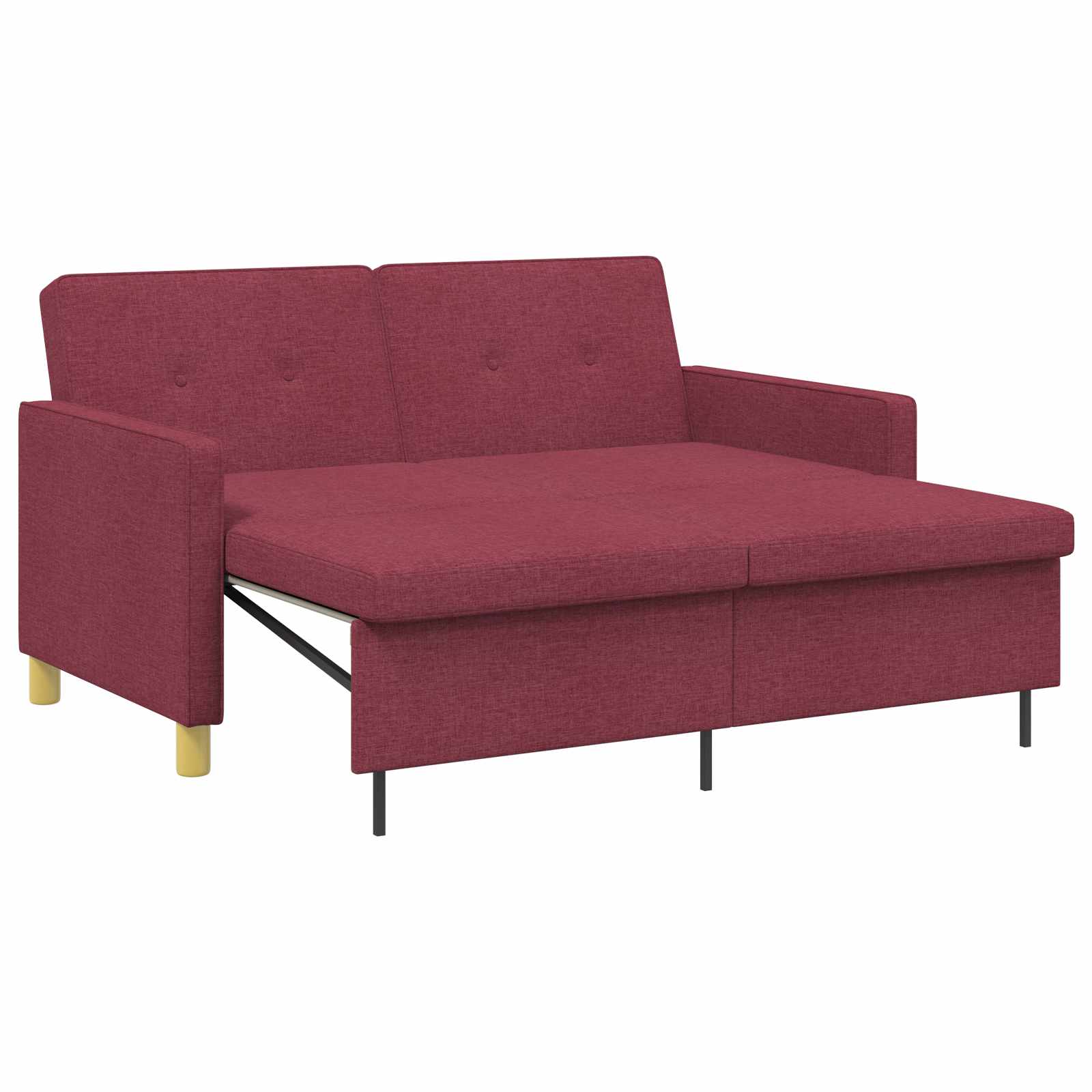 Krevet-sofa na razvlačenje Vinska crvena Tkanina