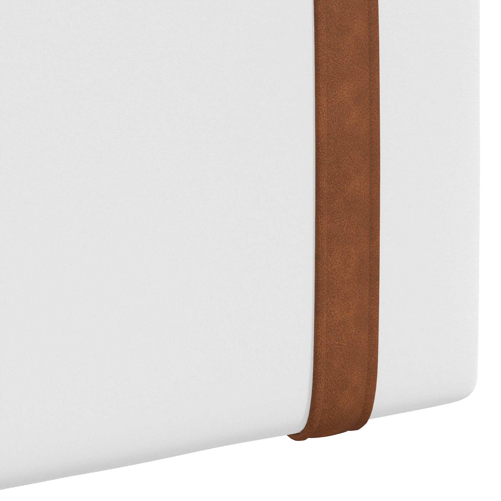 Viseće uzglavlje kreveta S LED svjetlom Bijela Antikni PU