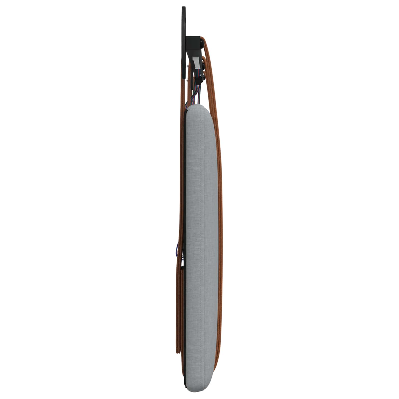 Viseće uzglavlje kreveta S LED svjetlom Svjetlosiva Antikni PU