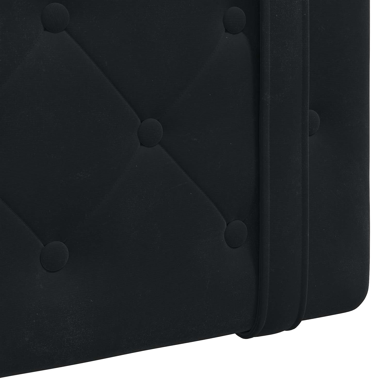 Viseće uzglavlje kreveta S LED svjetlom Crna Baršun