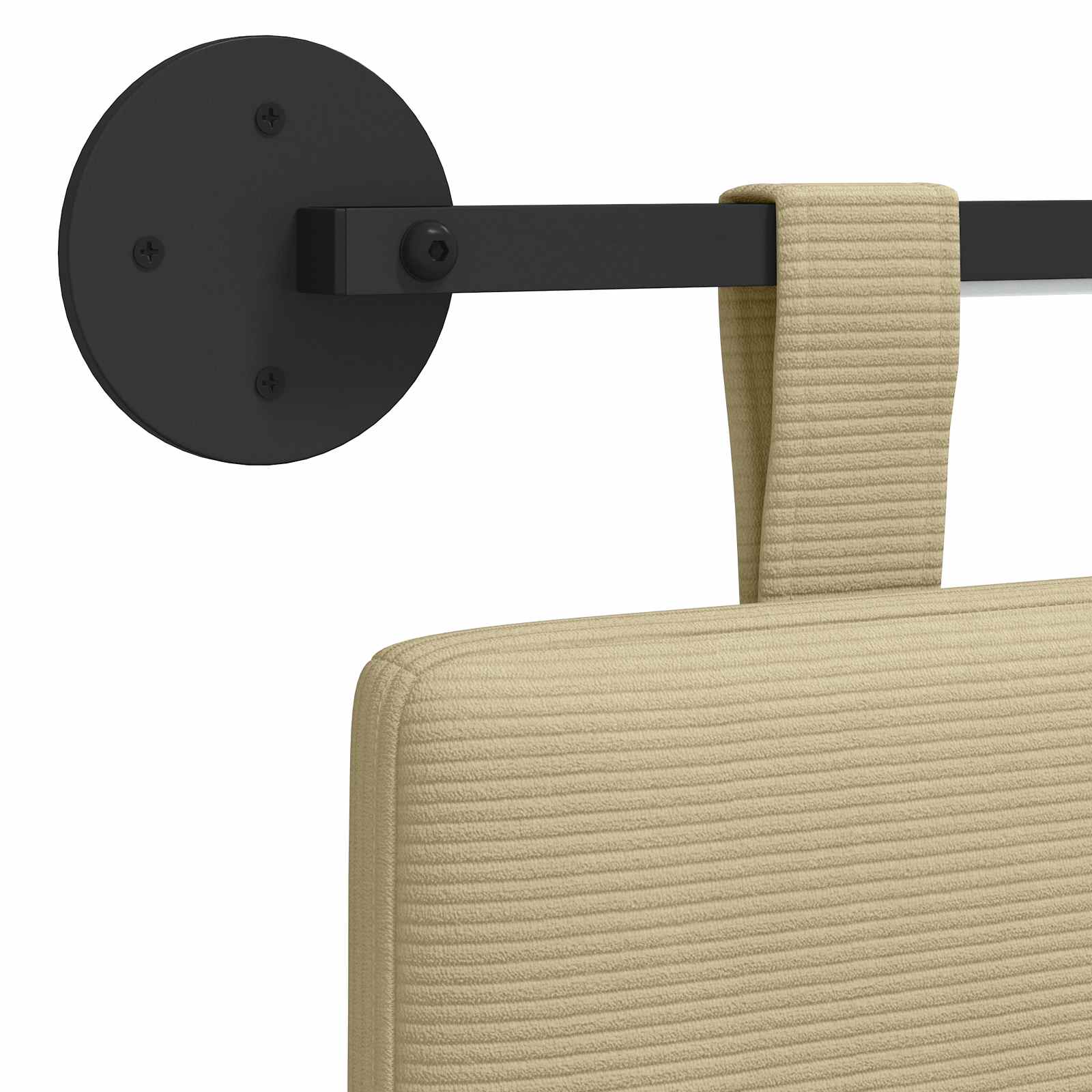 Viseće uzglavlje kreveta Svijetlozeleni sivi Kordura tekstil