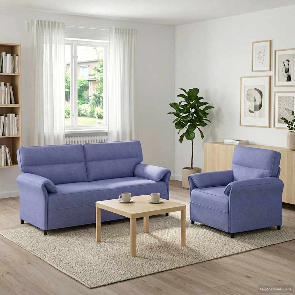 Set sofe 2 kom. Traper plava Tkanina