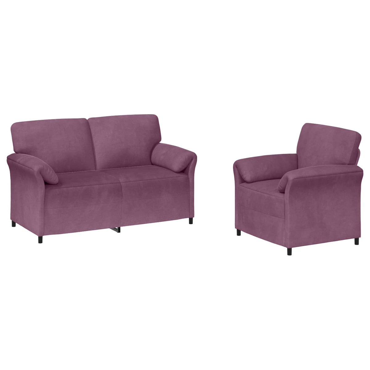 Set sofe 2 kom. Ljubičasta Baršun