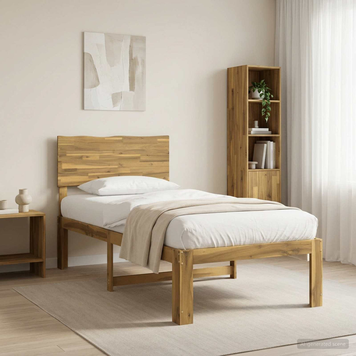 Krevet s uzglavljem ROSTOCK Bijela 75 x 190 cm