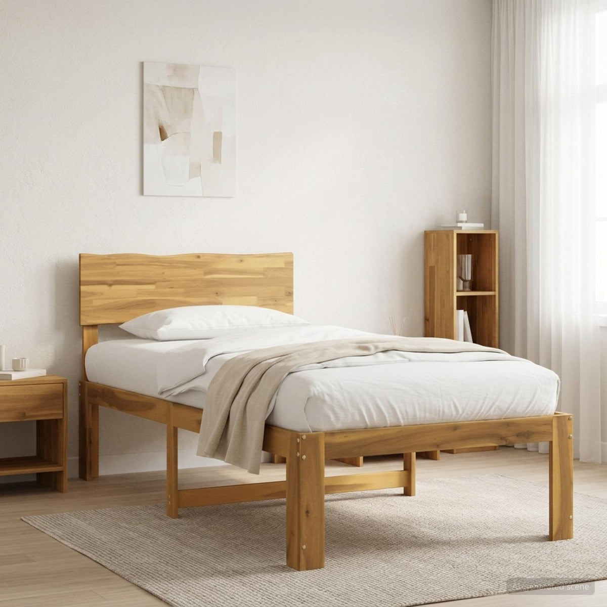 Krevet s uzglavljem ROSTOCK Bijela 75 x 190 cm
