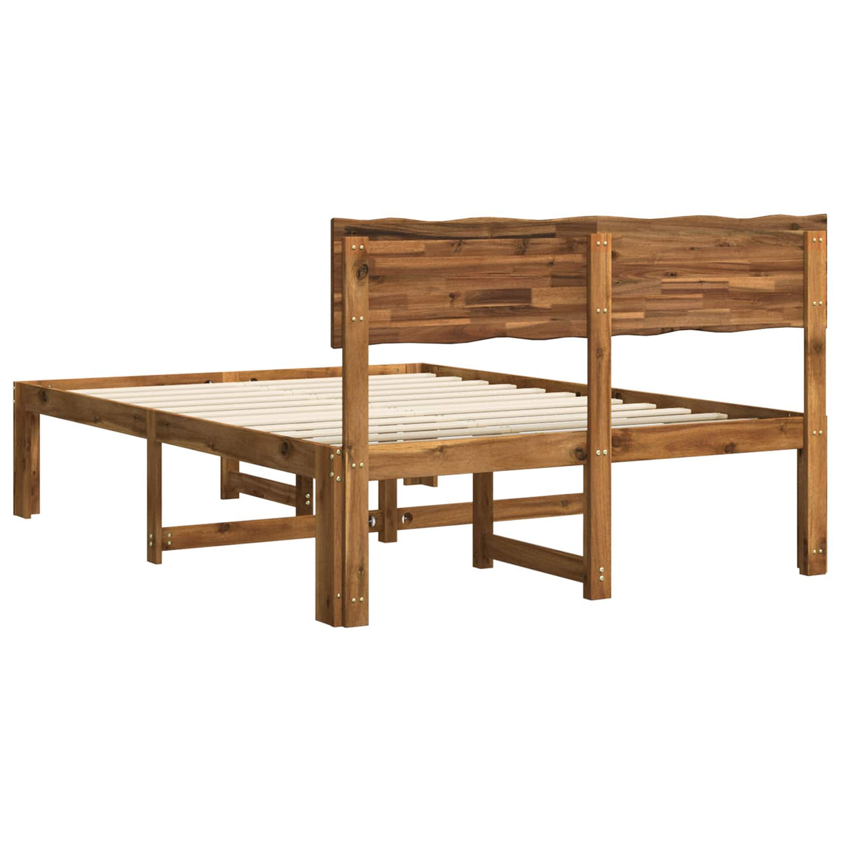 Krevetni okvir s uzglavljem ROSTOCK Prirodna 135 x 190 cm