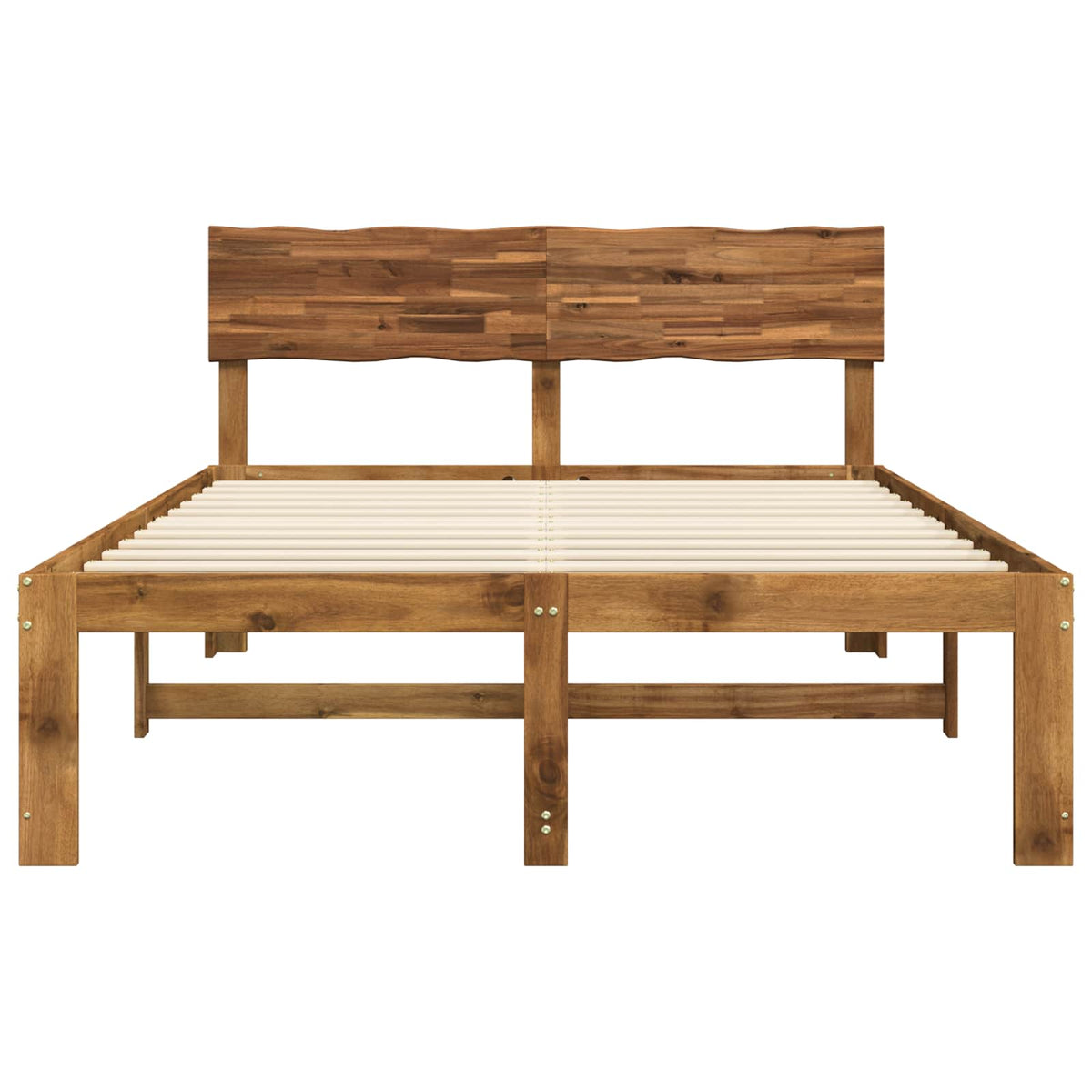 Krevetni okvir s uzglavljem ROSTOCK Prirodna 135 x 190 cm