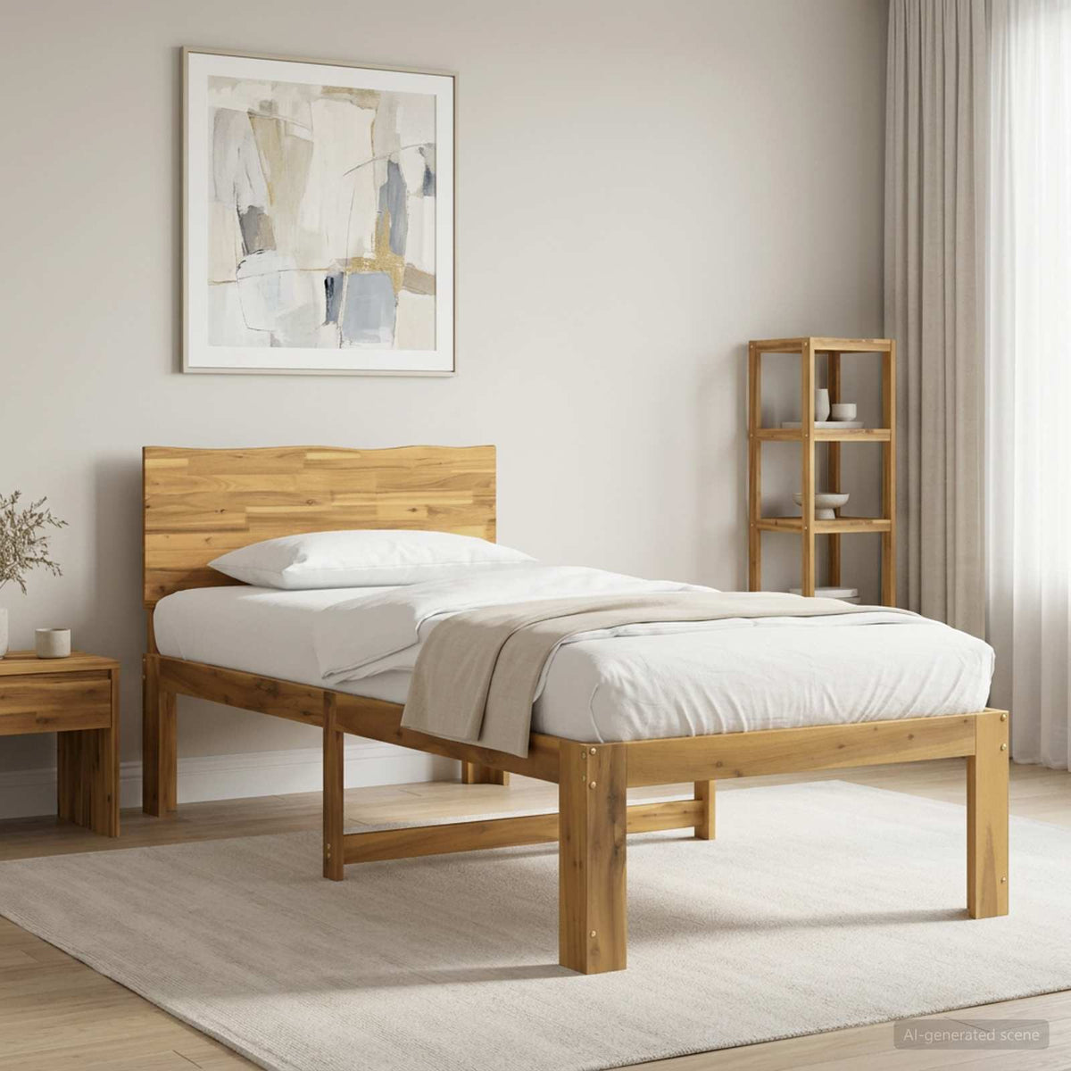 Krevet s uzglavljem ROSTOCK Bijela 75 x 190 cm