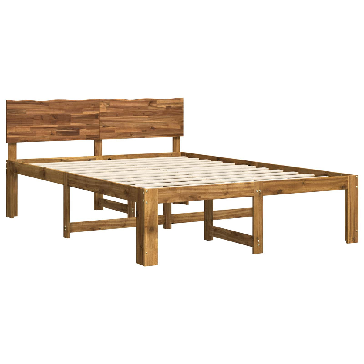 Krevetni okvir s uzglavljem ROSTOCK Prirodna 135 x 190 cm
