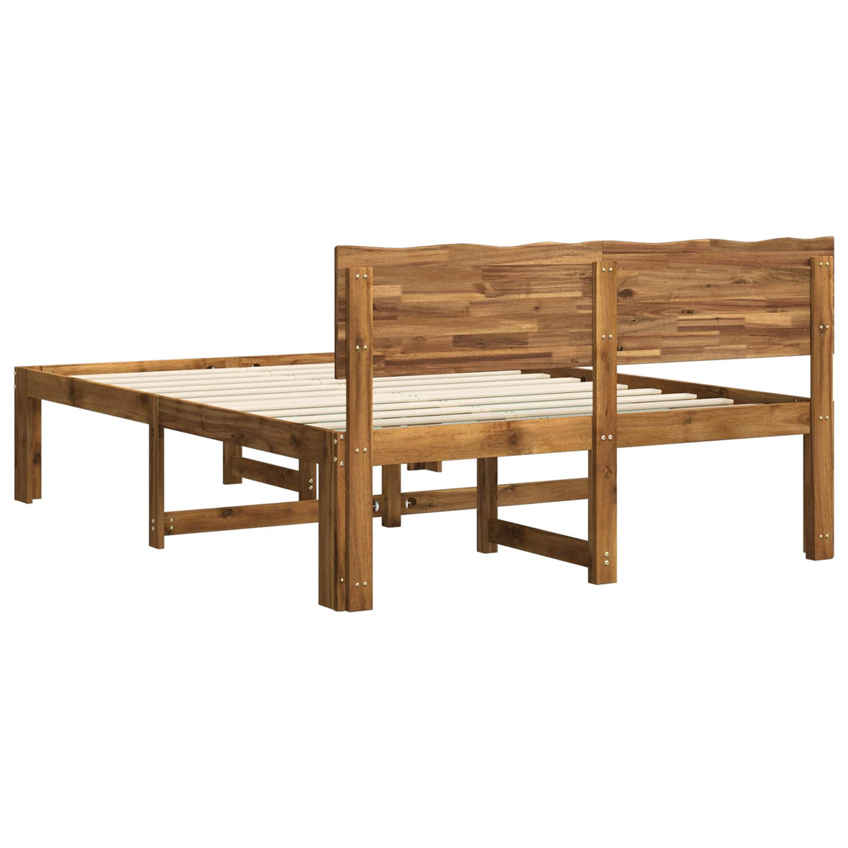 Krevetni okvir s uzglavljem ROSTOCK Prirodna 135 x 190 cm