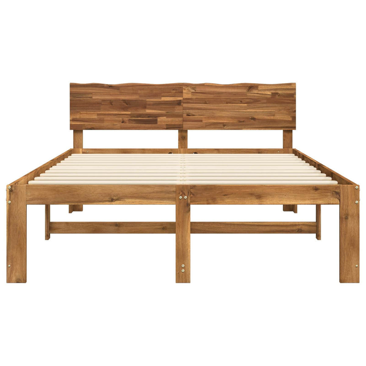 Krevetni okvir s uzglavljem ROSTOCK Prirodna 135 x 190 cm