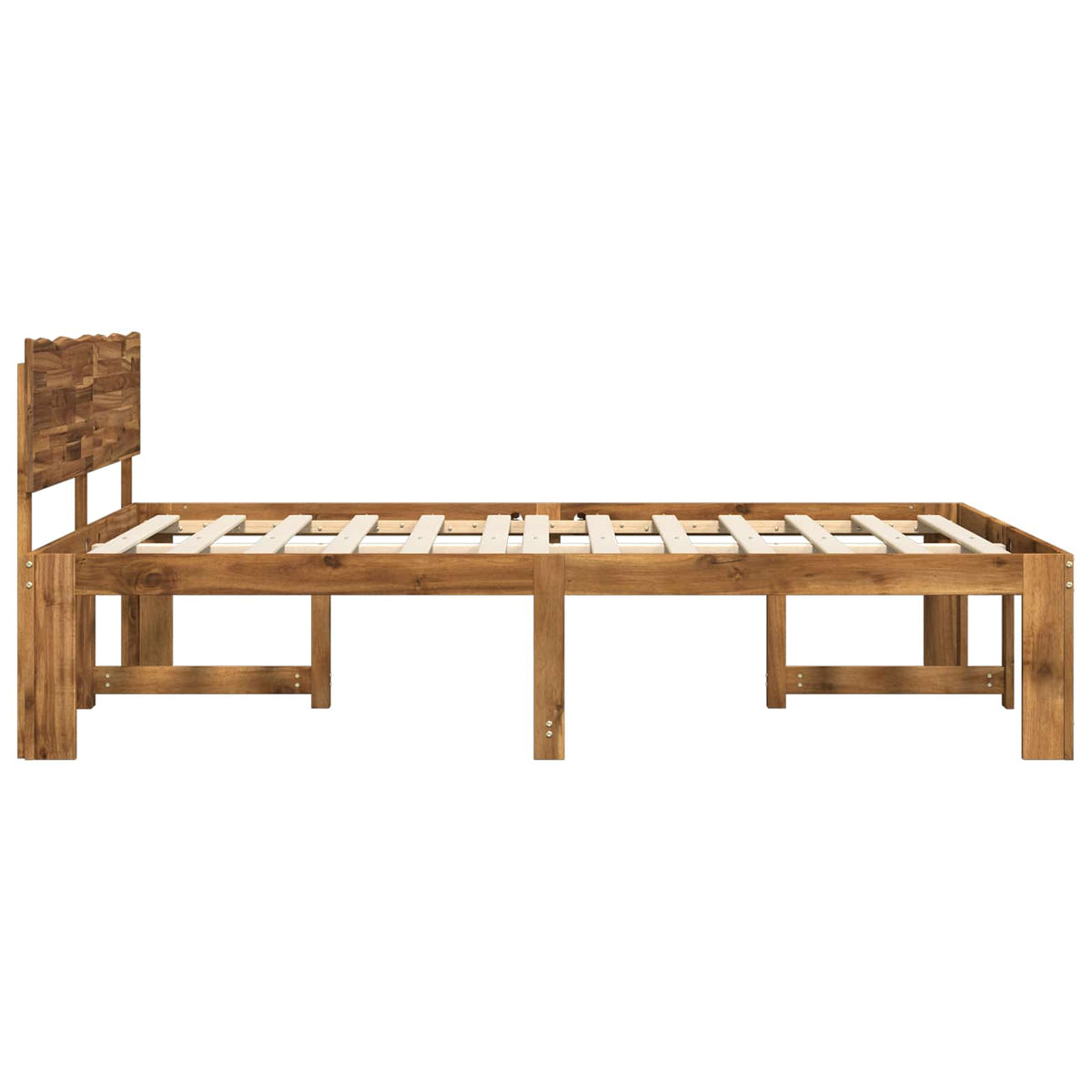 Krevetni okvir s uzglavljem ROSTOCK Prirodna 135 x 190 cm