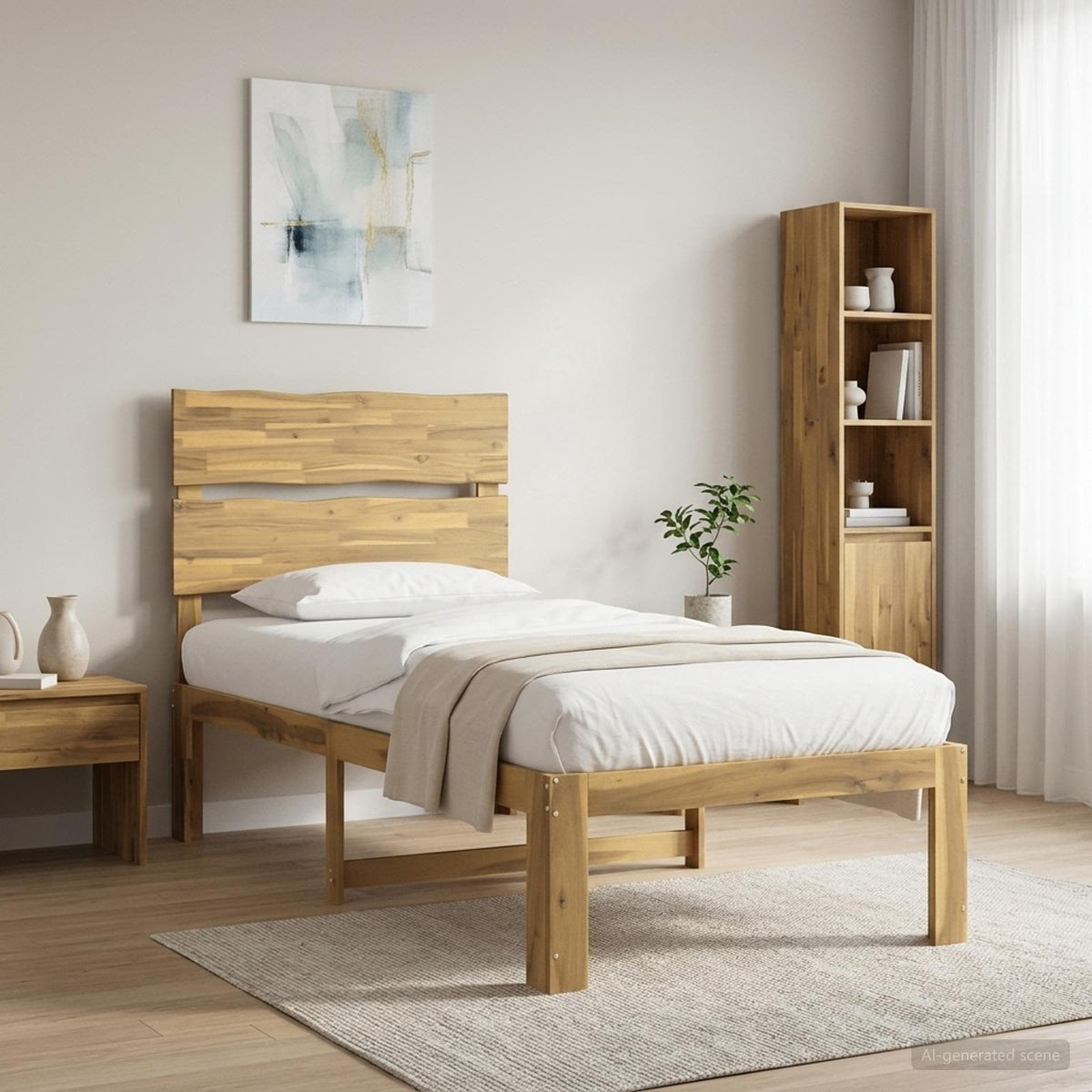 Krevet s uzglavljem ROSTOCK Bijela 75 x 190 cm