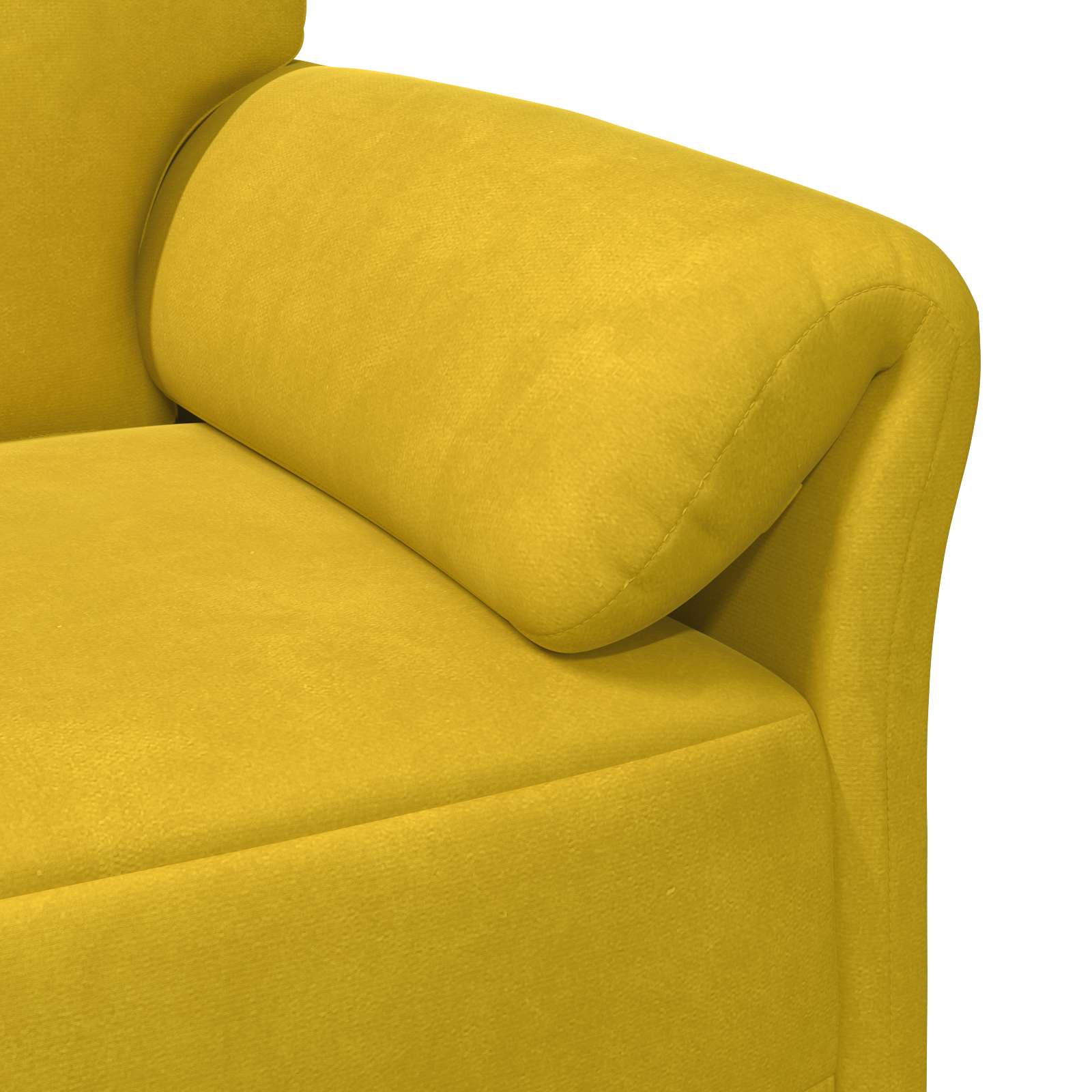 Sofa za 3 osobe Žuta 198 x 83 x 95 cm Baršun