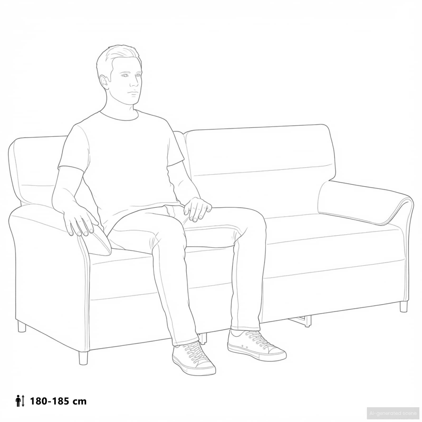 Sofa za 3 osobe Krem 198 x 83 x 95 cm Baršun