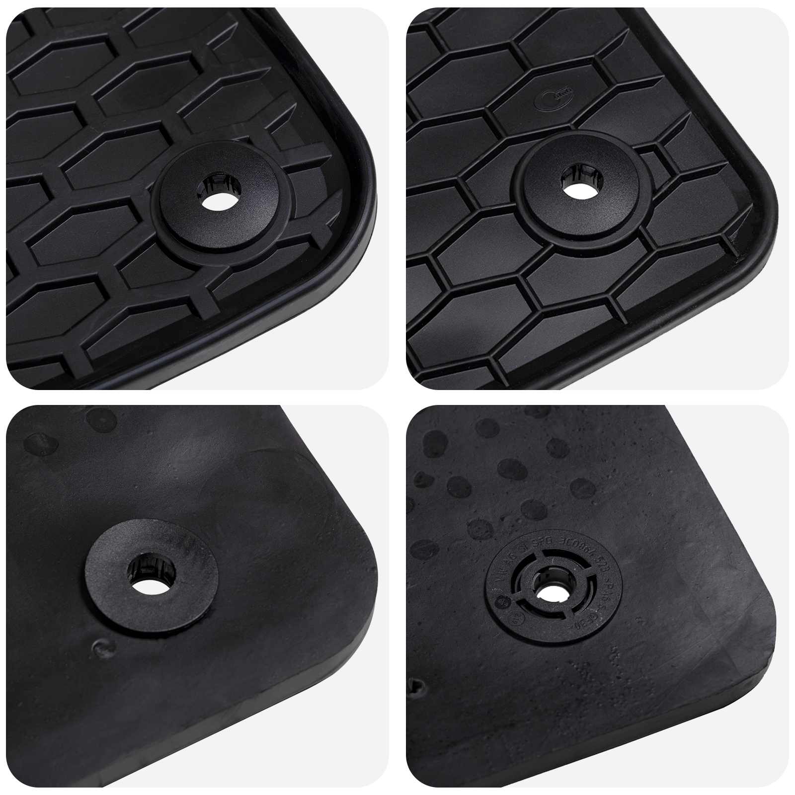 Auto tepih 4 pcs Crna pogodno za sjedalo ATECA 2016- Guma