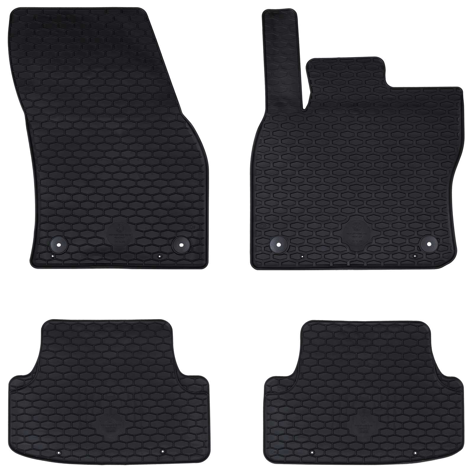 Auto tepih 4 pcs Crna pogodno za sjedalo ATECA 2016- Guma