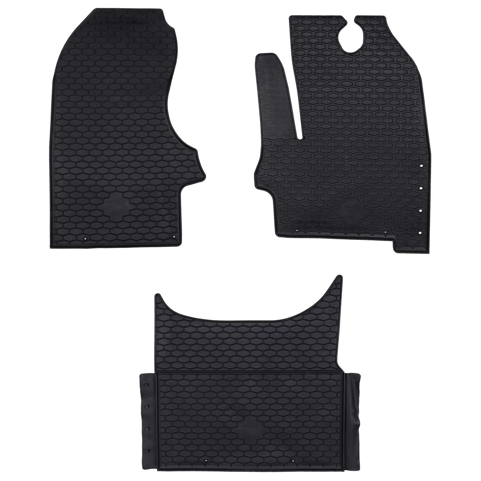 Auto tepih 3 pcs Crna prikladno za Iveco DAILY 2014- Guma