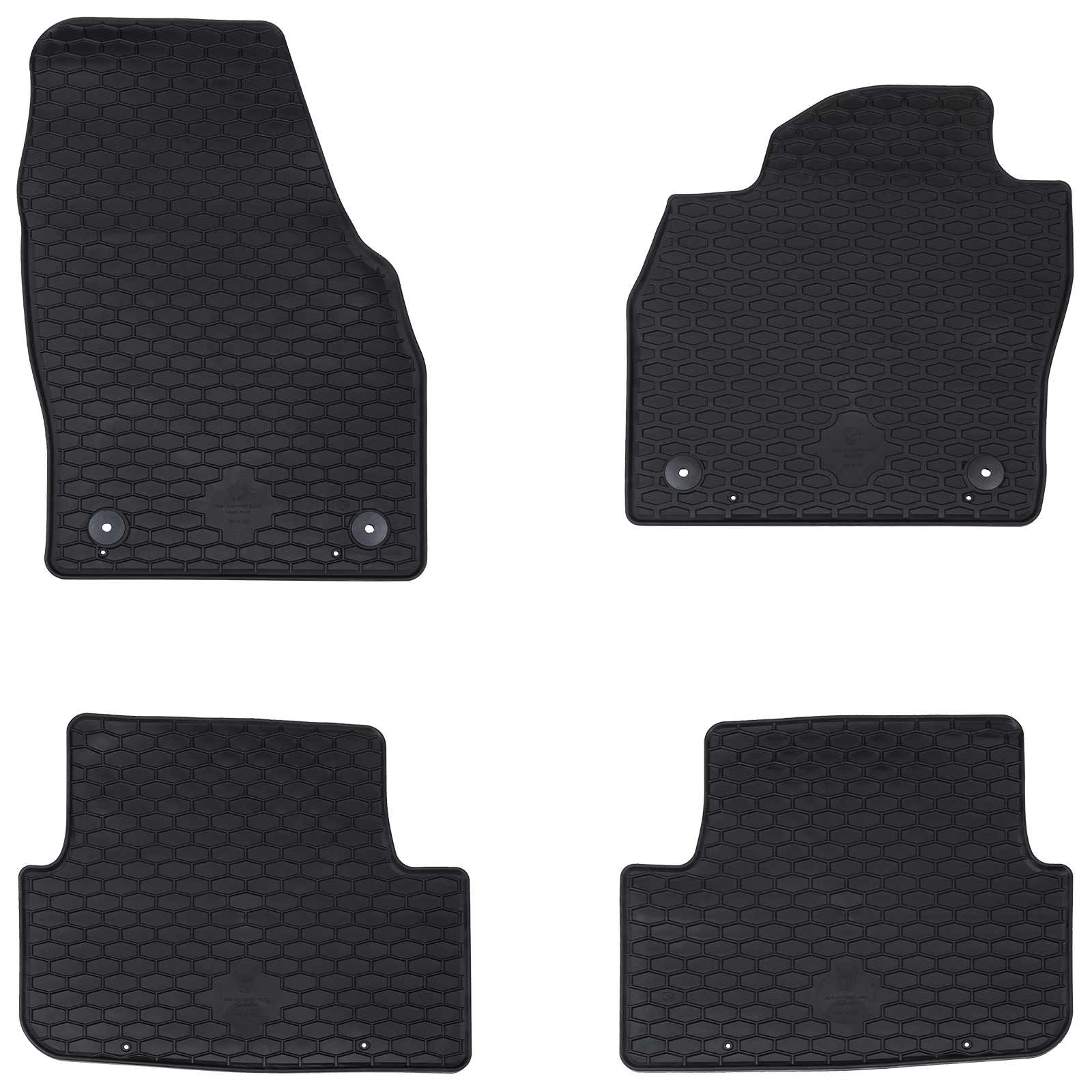 Auto tepih 4 pcs Crna Guma