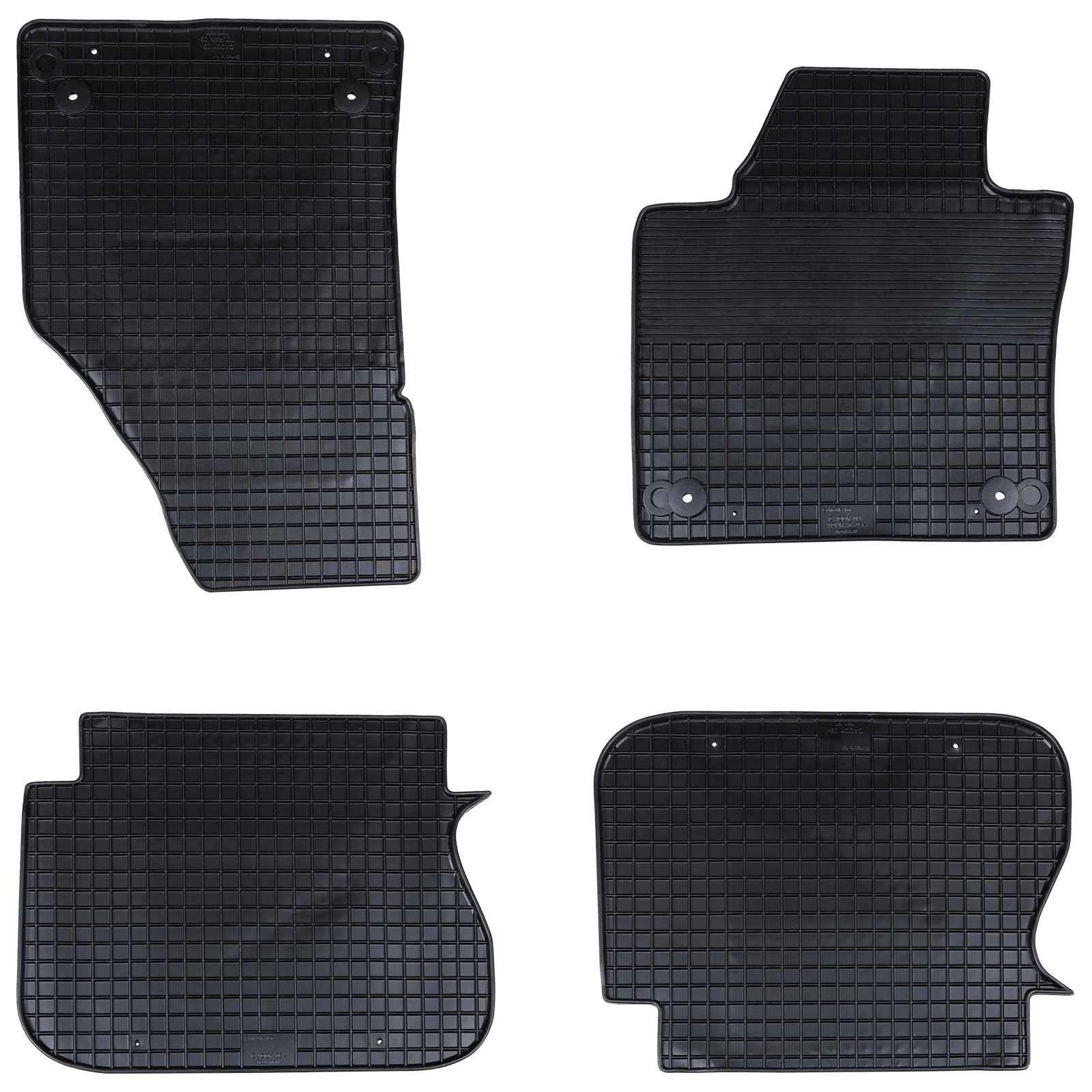Auto tepih 4 pcs Crna Guma