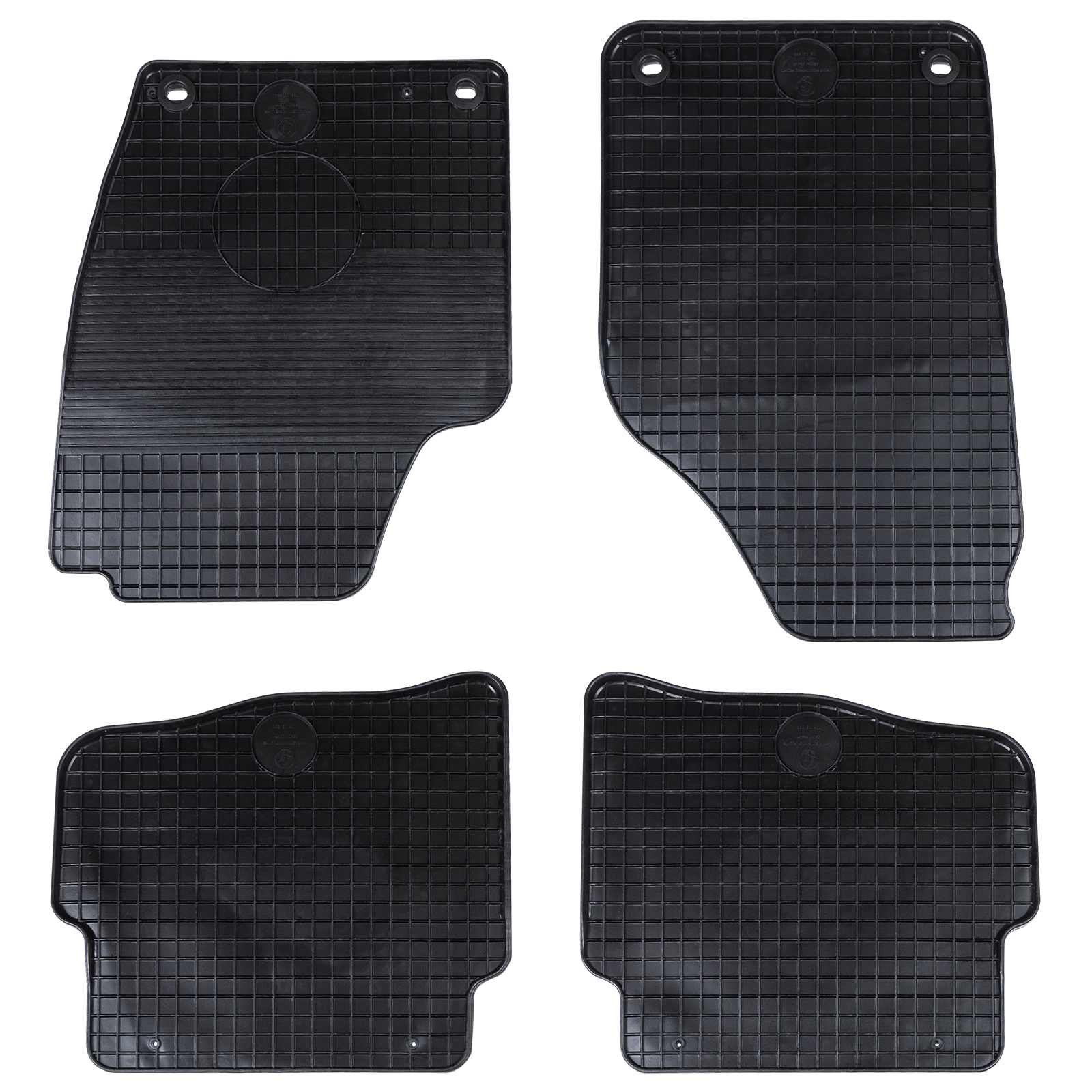Auto tepih 4 pcs Crna prikladno za VW POLO 2001-2009 NS Guma